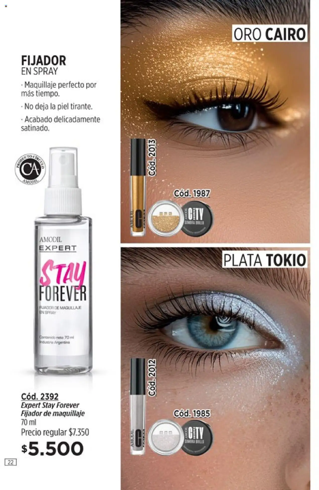 Catálogo Amodil Campaña 11 │ válido desde el 13.06.2025 | Página: 22 | Productos: Maquillaje, Fijador