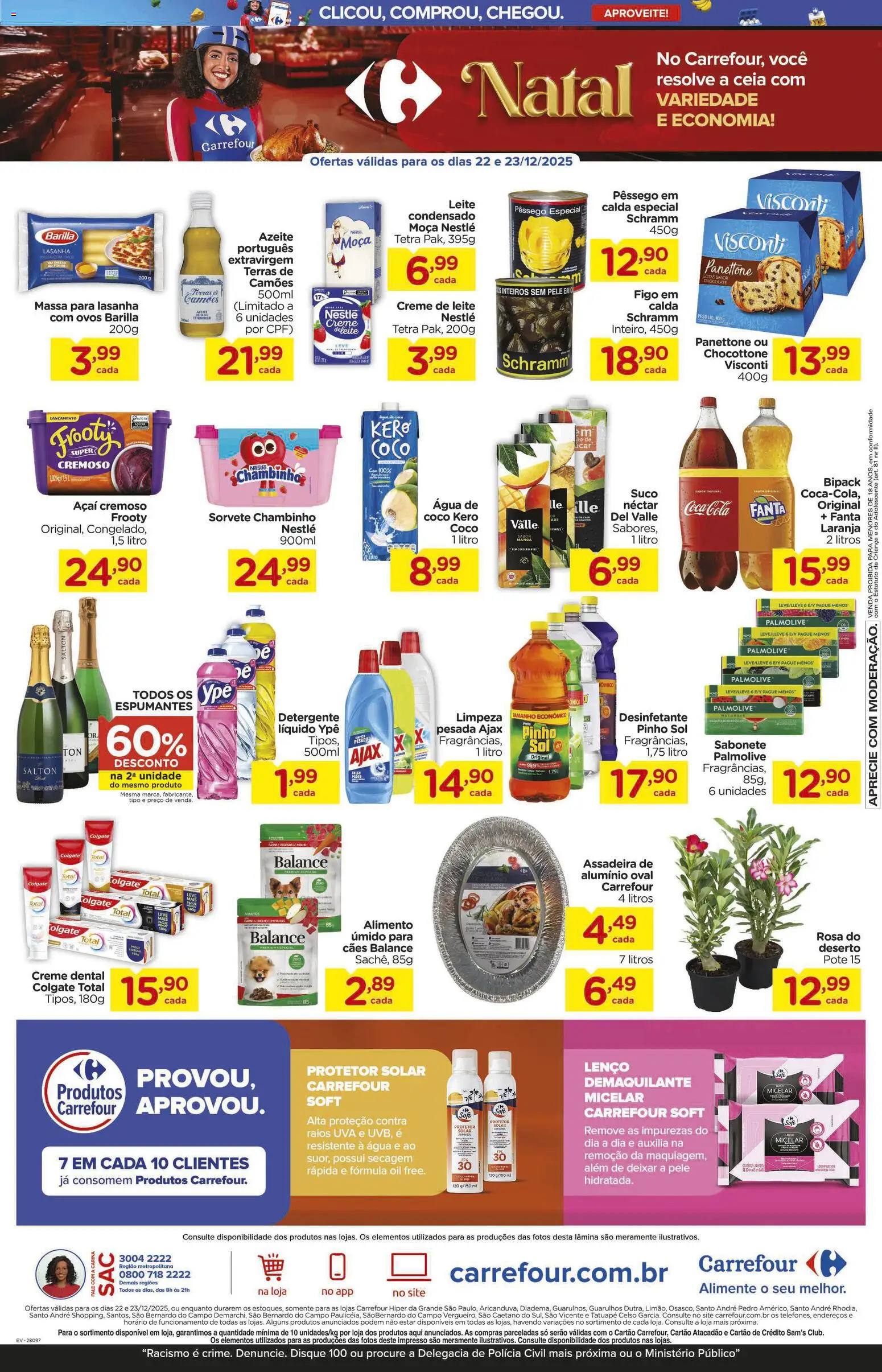 Carrefour Folheto - válido de 22.12.2025 | Página: 3 | Produtos: Figo, Protetor solar, Panettone, Leite condensado