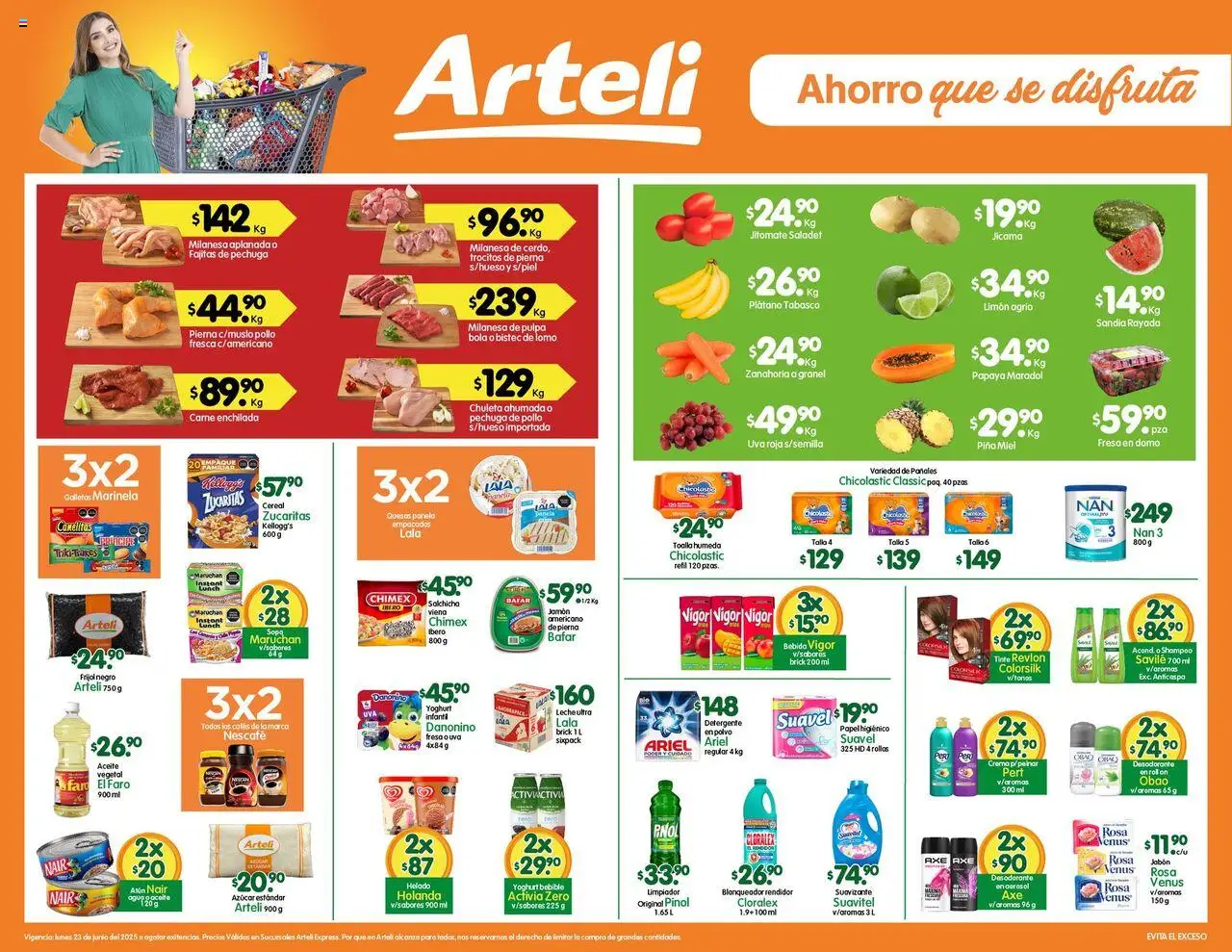 Nuevas ofertas de Arteli válidas en toda la República Mexicana desde el 23.06.2025. ¡Encuentra las mejores ofertas en Arteli Prensa Express! | Página: 1 | Productos: Pollo, Detergente, Limón, Galletas