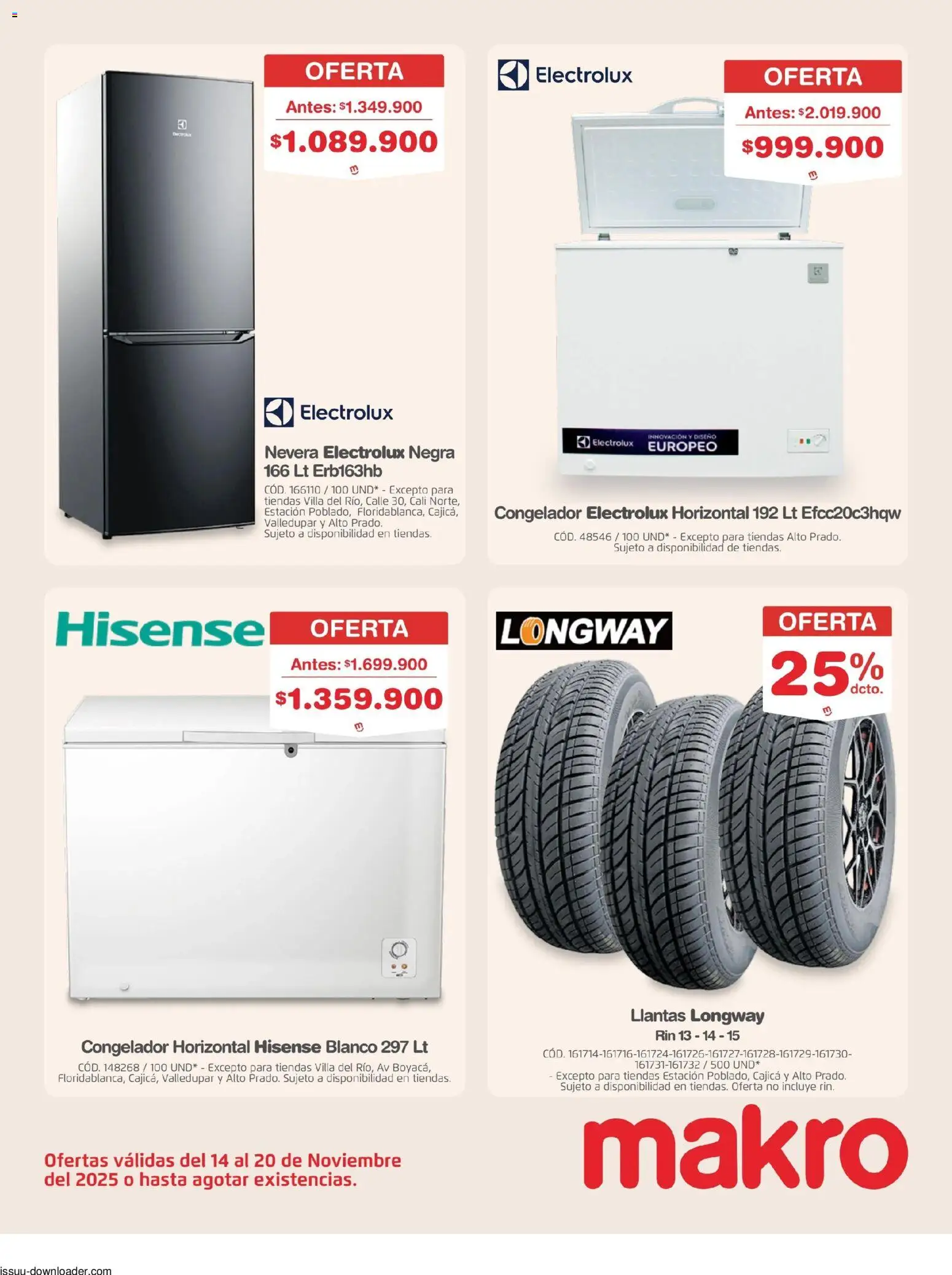 Makro revista - valida desde el 14.11.2025 | Página: 32 | Productos: Congelador, Nevera