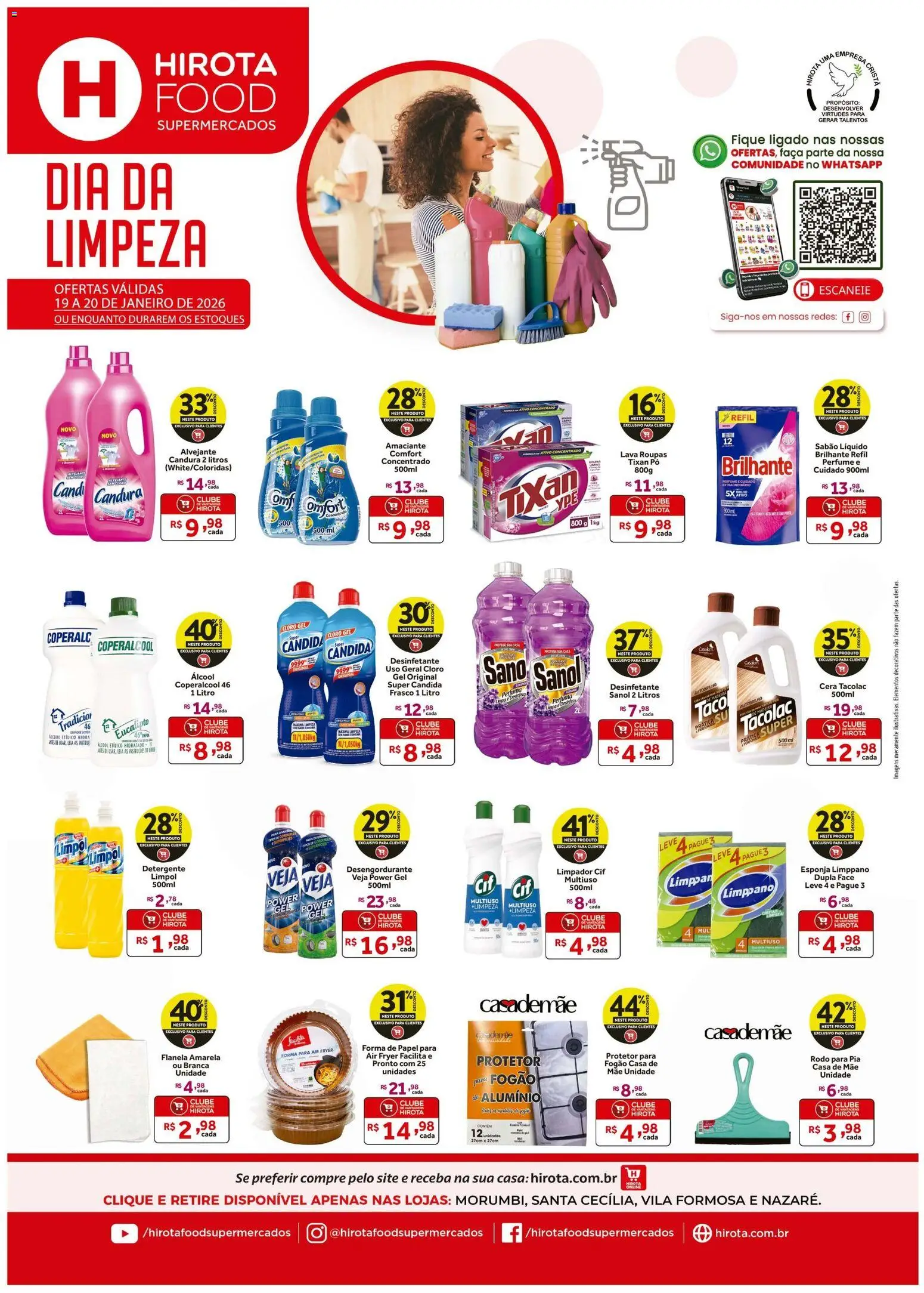 Hirota Food Folheto - válido de 19.01.2026 | Página: 1 | Produtos: Fogão, Pó, Air fryer, Desinfetante