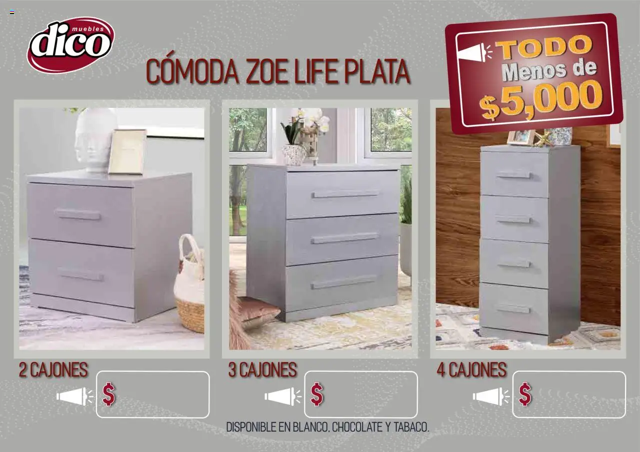 Nuevas ofertas de Muebles Dico válidas en toda la República Mexicana desde el 12.02.2025. ¡Encuentra las mejores ofertas en Muebles Dico catálogo Todo Menos! | Página: 21 | Productos: Chocolate
