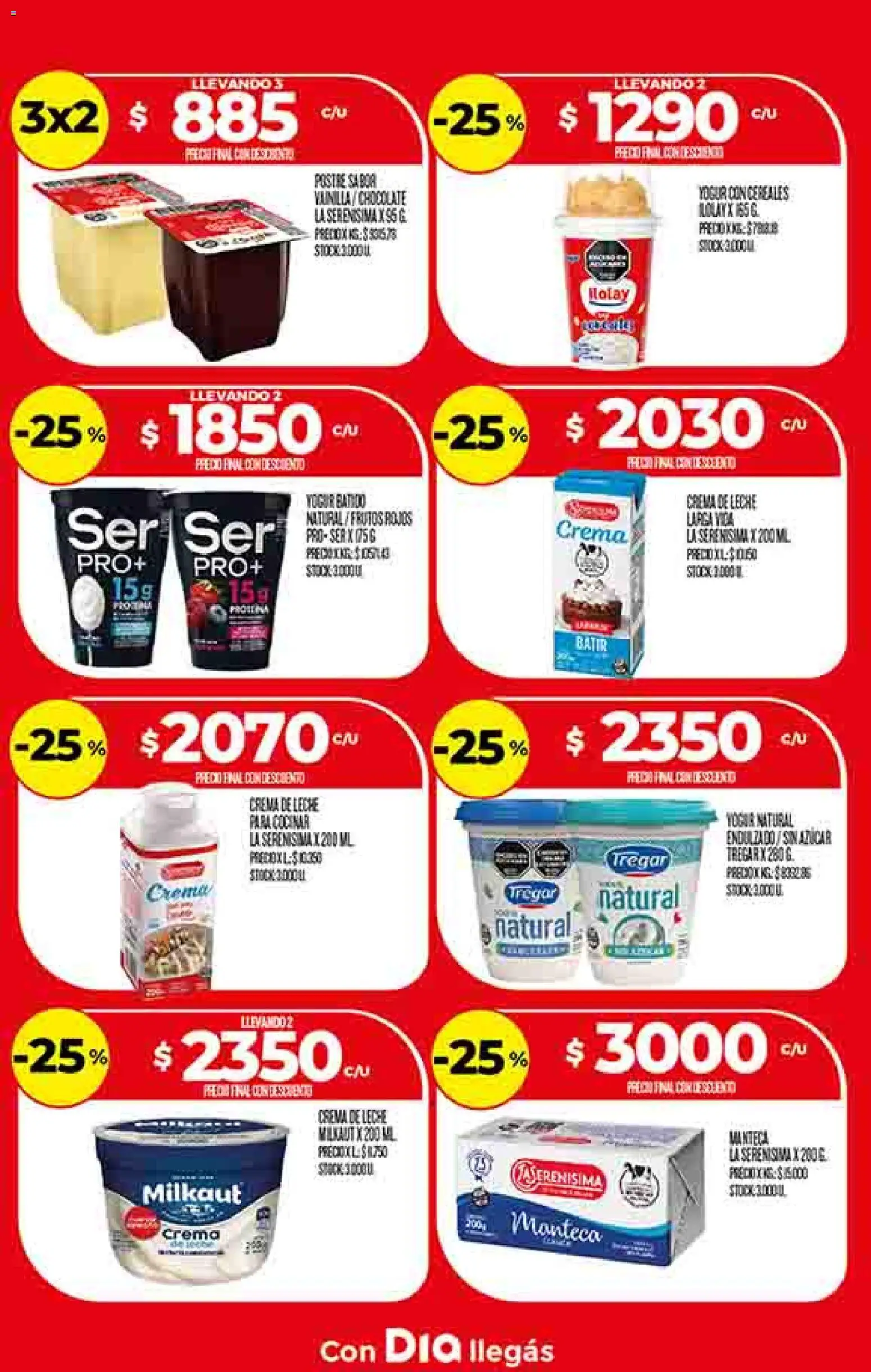 Supermercado DIA Ofertas │ válido desde el 21.01.2026 | Página: 12 | Productos: Azucar, Crema de leche, Yogur, Chocolate