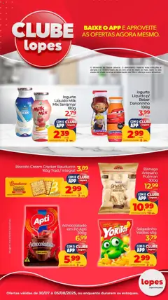 Lopes Supermercados - Ofertas Clube - Pré-Visualização do folheto da loja Lopes Supermercados, válido de 30.07.2025