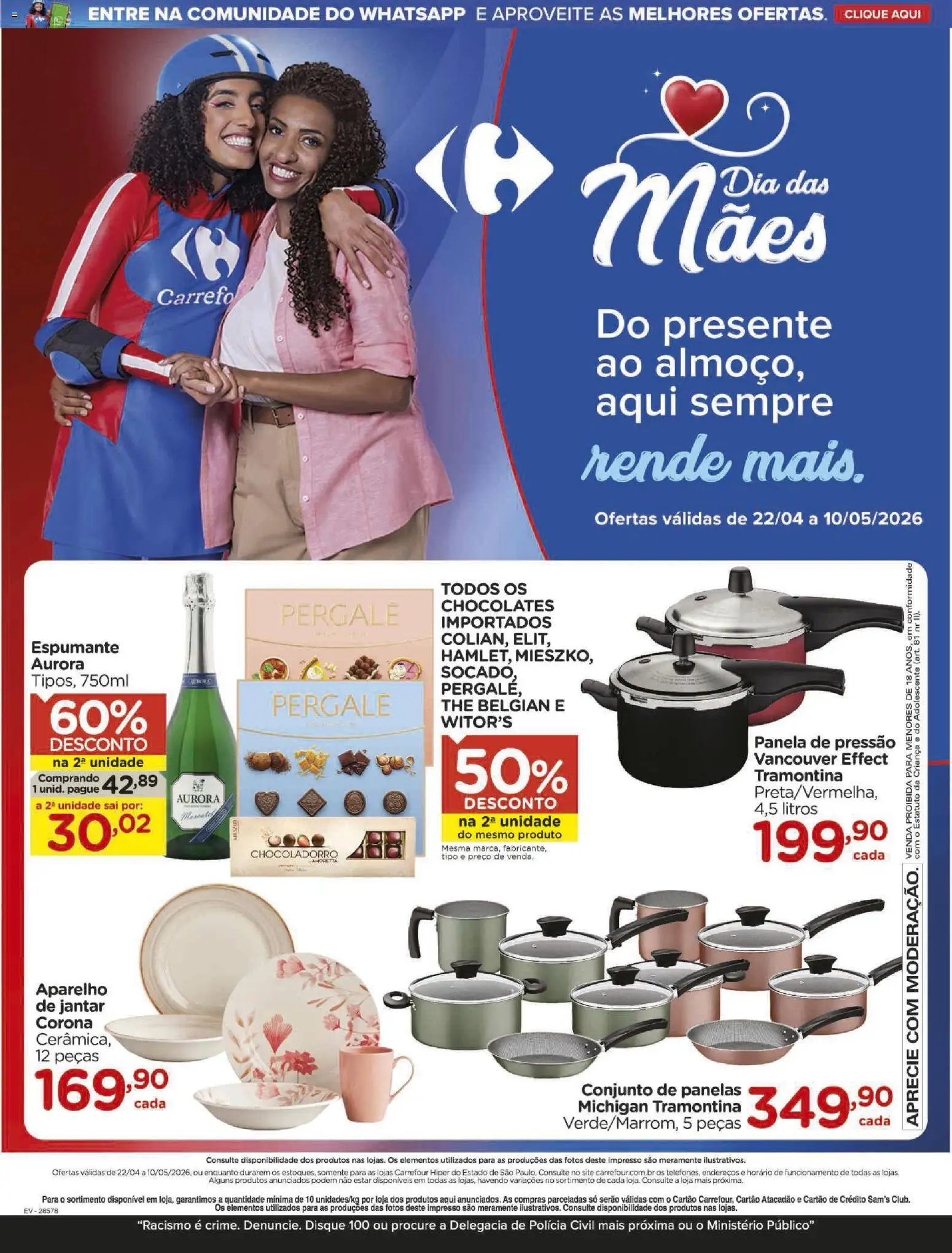 Carrefour Folheto - válido de 22.04.2026 | Página: 1 | Produtos: Espumante, Panela, Conjunto de panelas, Panela de pressão