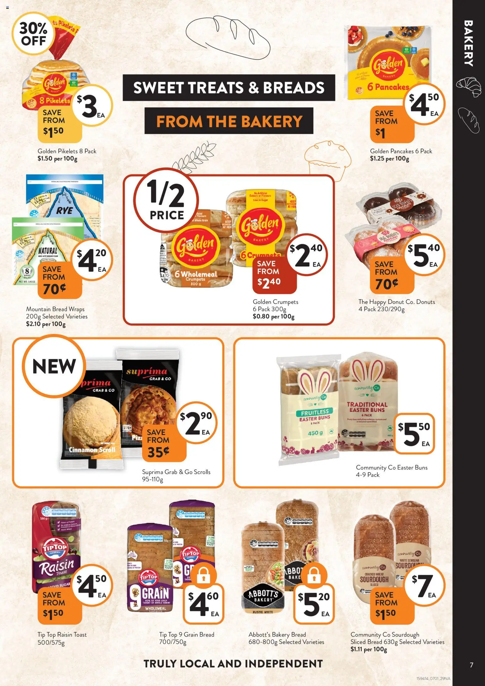 Foodworks catalogue - valid from 07.01.2026 | Page: 7 | Products: Crab, Crumpets, Wheat, Bakery
