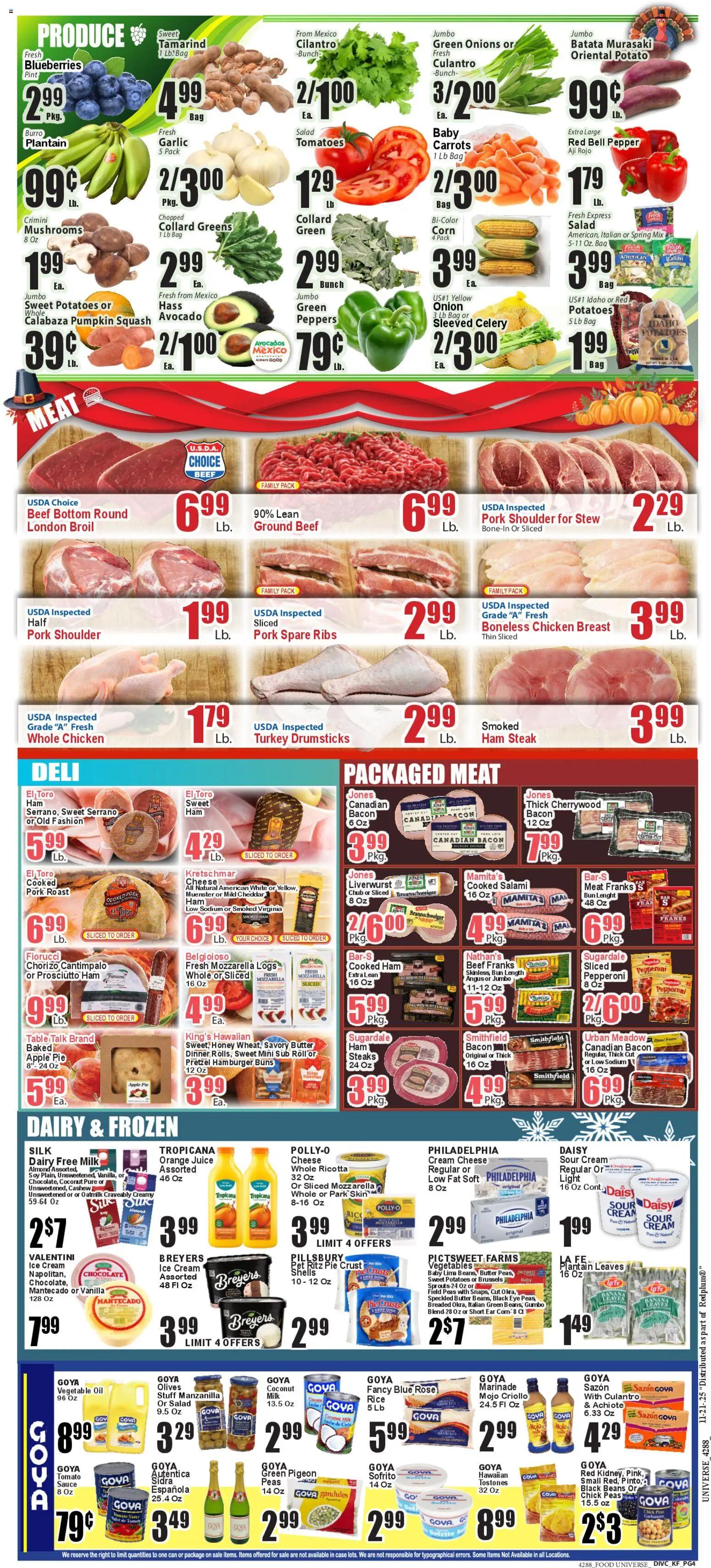 Food Universe Weekly Ad - valid from 21.11.2025 | Page: 4 | Products: Chocolate, Cream, Sauce, Greens