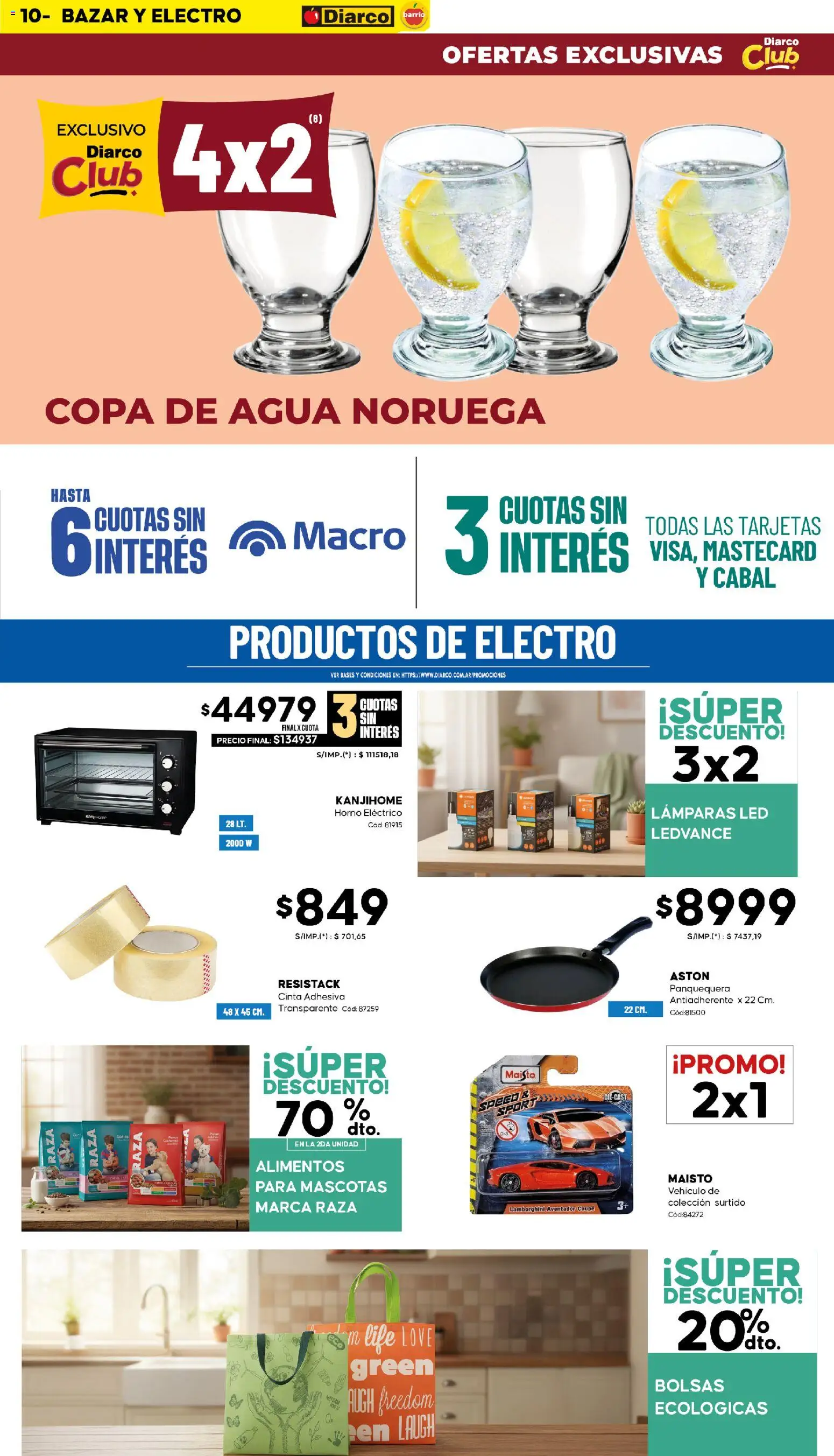 Diarco - Ofertas Diarco Barrio │ válido desde el 27.10.2025 | Página: 10 | Productos: Cinta, Horno, Agua, Horno eléctrico