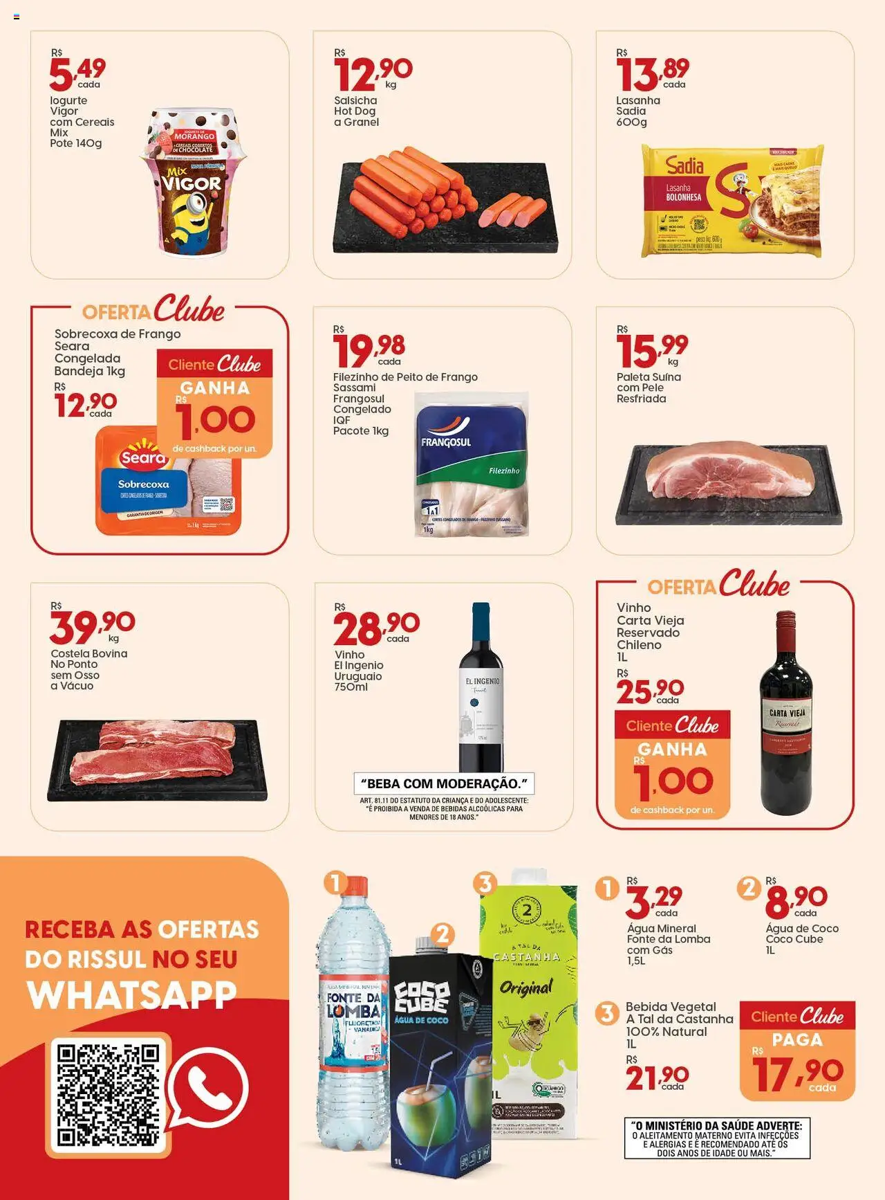 Rissul Folheto - válido de 21.08.2025 | Página: 6 | Produtos: Coco, Salsicha, Chocolate, Peito de frango