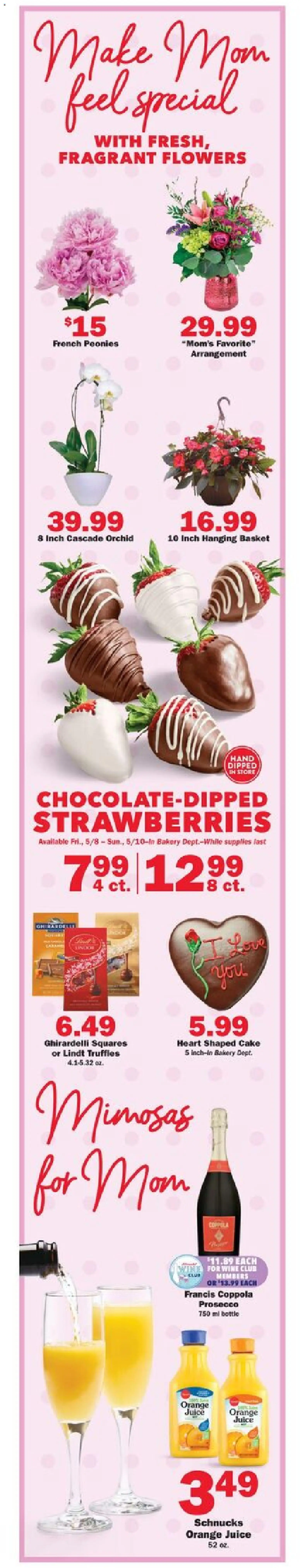 Schnucks Weekly Print Ad - MO - valid from 06.05.2026 | Page: 1 | Products: Bakery, Basket, Wine, Strawberries