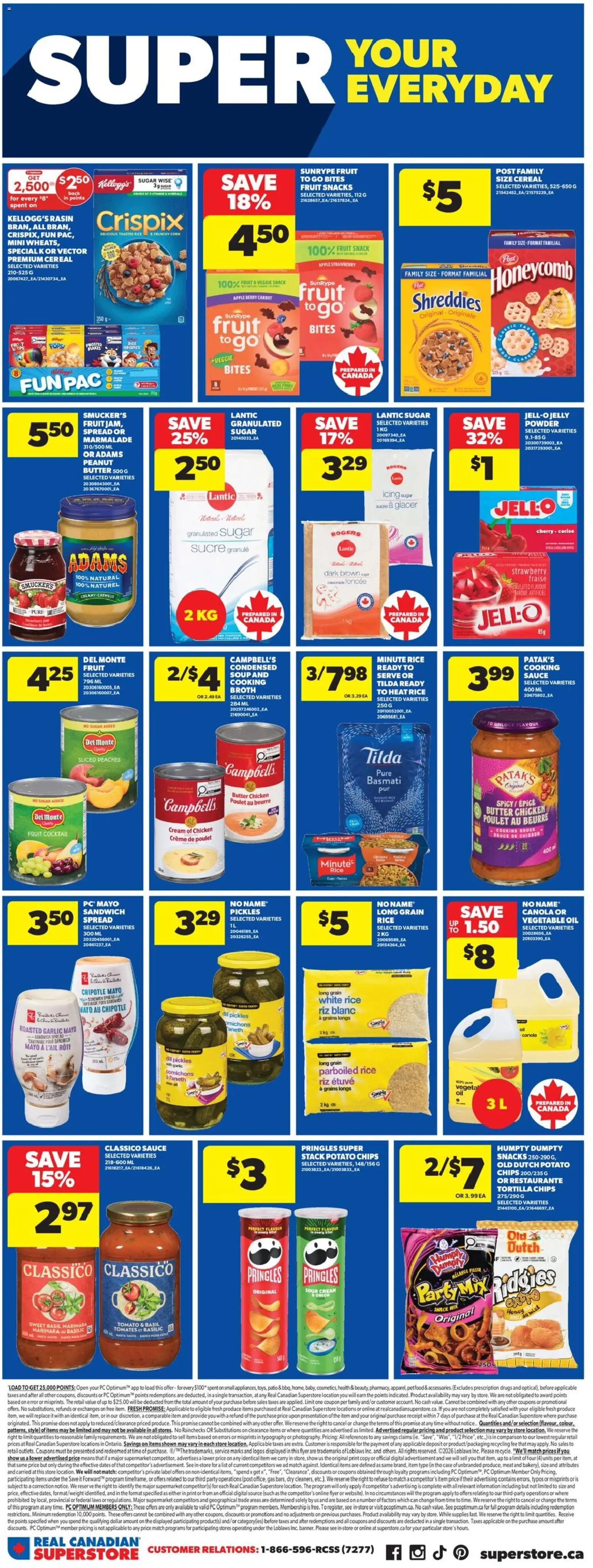 Real Canadian Superstore flyer valid from 16.04.2026 | Page: 14 | Products: Rice, Chips, Carrot, Cream