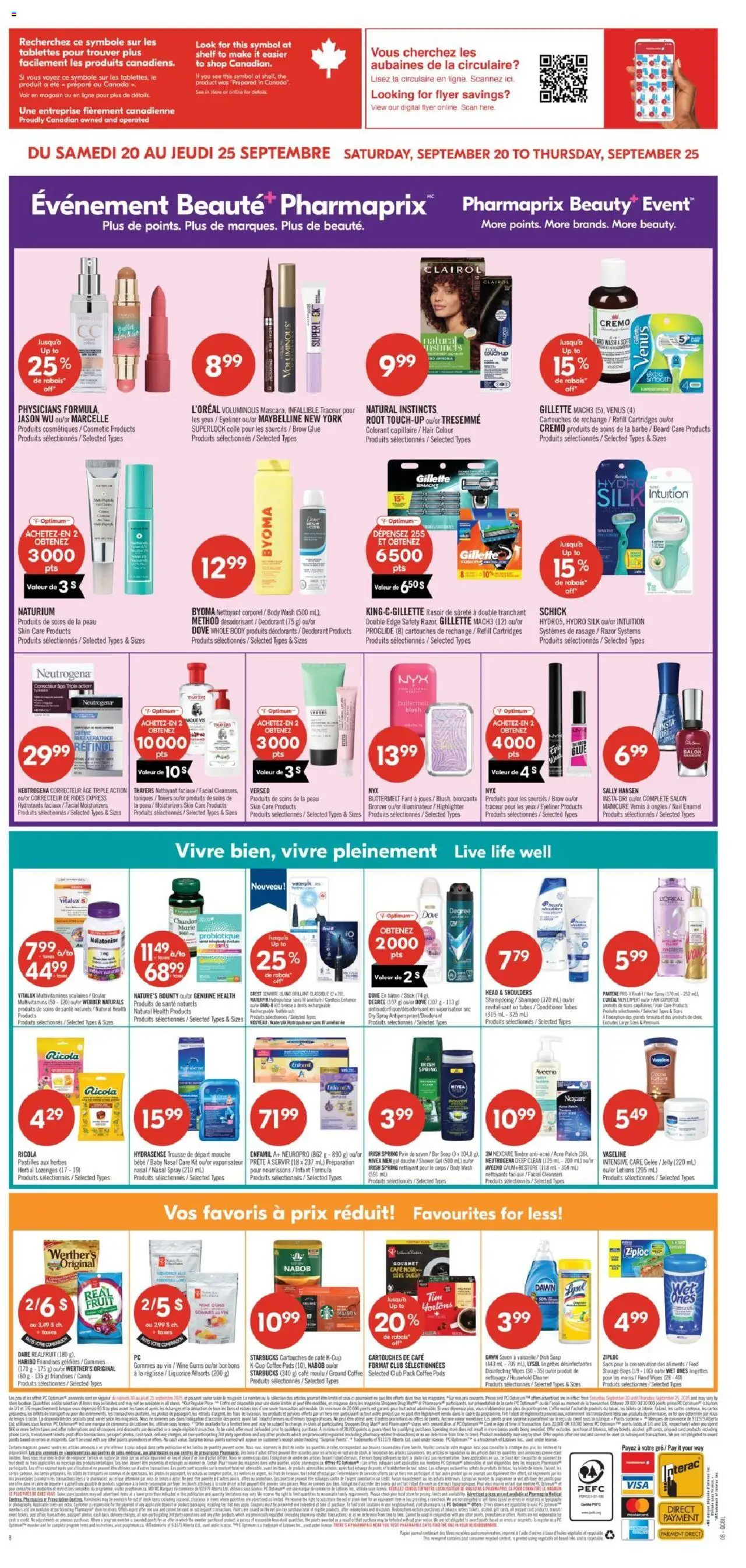 Pharmaprix flyer valid from 20.09.2025 | Page: 19 | Products: Deodorant, Oil, Coffee, Wine