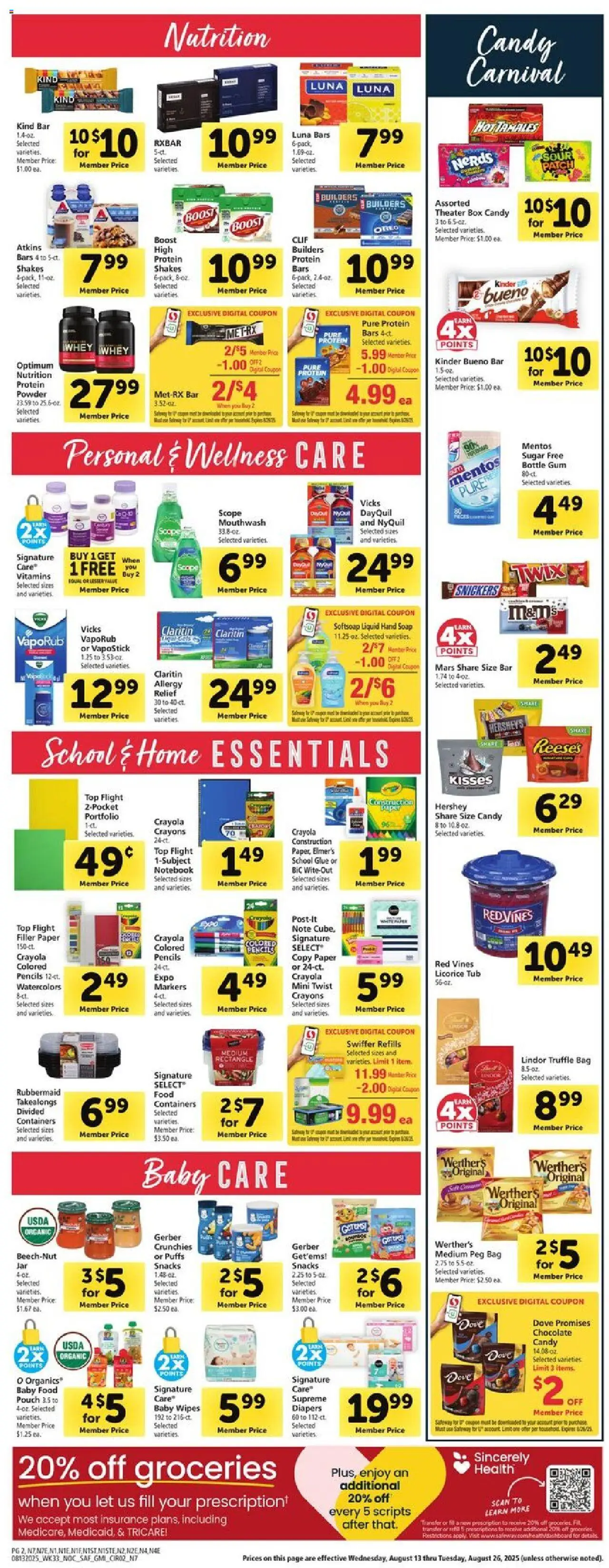 Safeway Weekly Ad - valid from 13.08.2025 | Page: 11 | Products: Powder, Mouthwash, Sugar, Bag