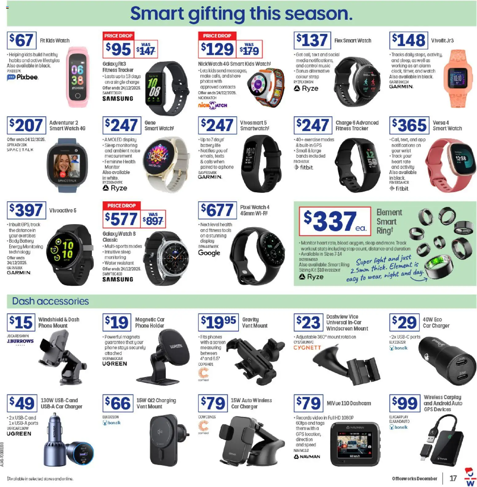 Officeworks catalogue - valid from 04.12.2025 | Page: 17 | Products: Light, Watch, Monitor, Screen
