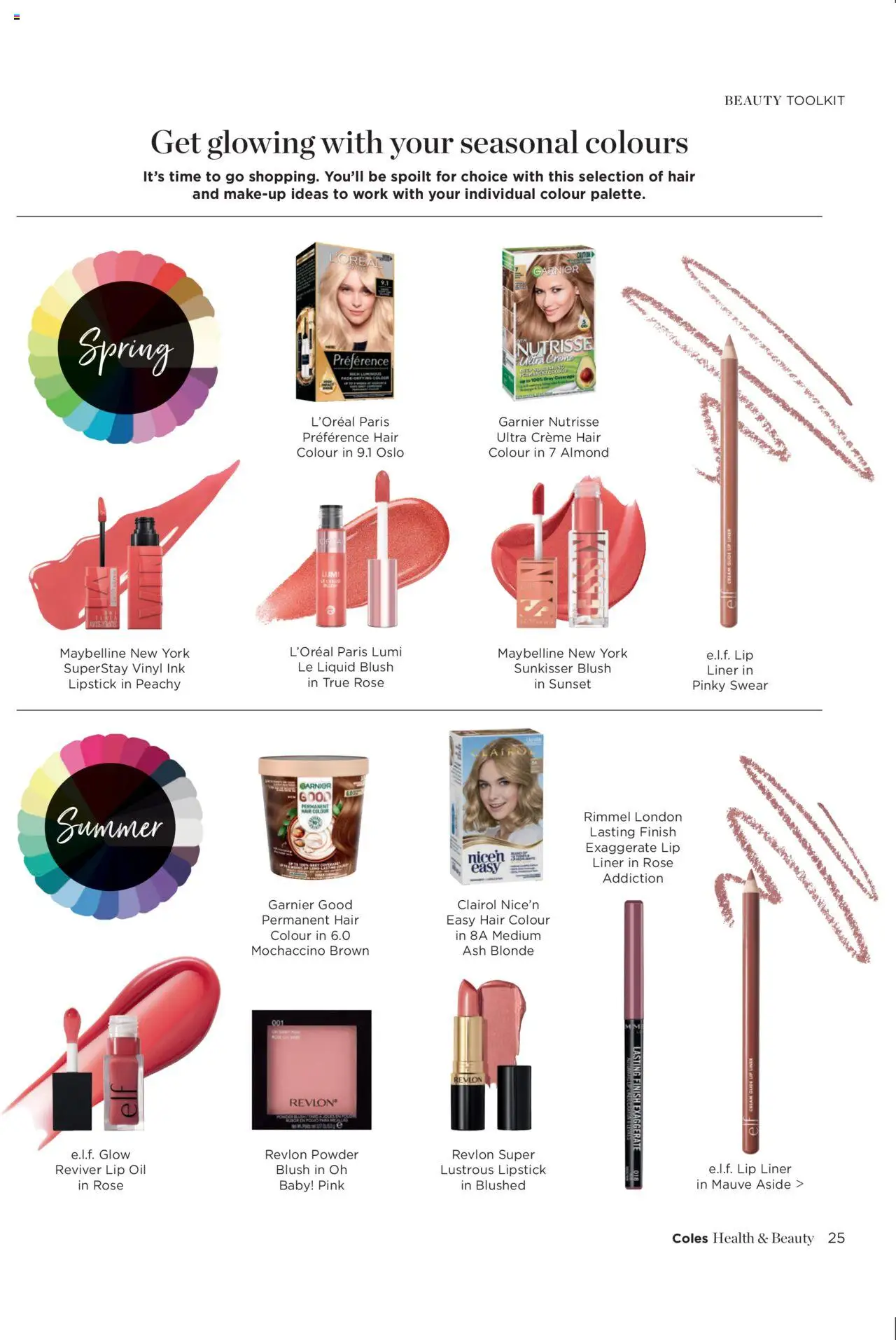 Coles catalogue - valid from 07.10.2025 | Page: 25 | Products: Lipstick, Hair colour, Makeup, Lip liner