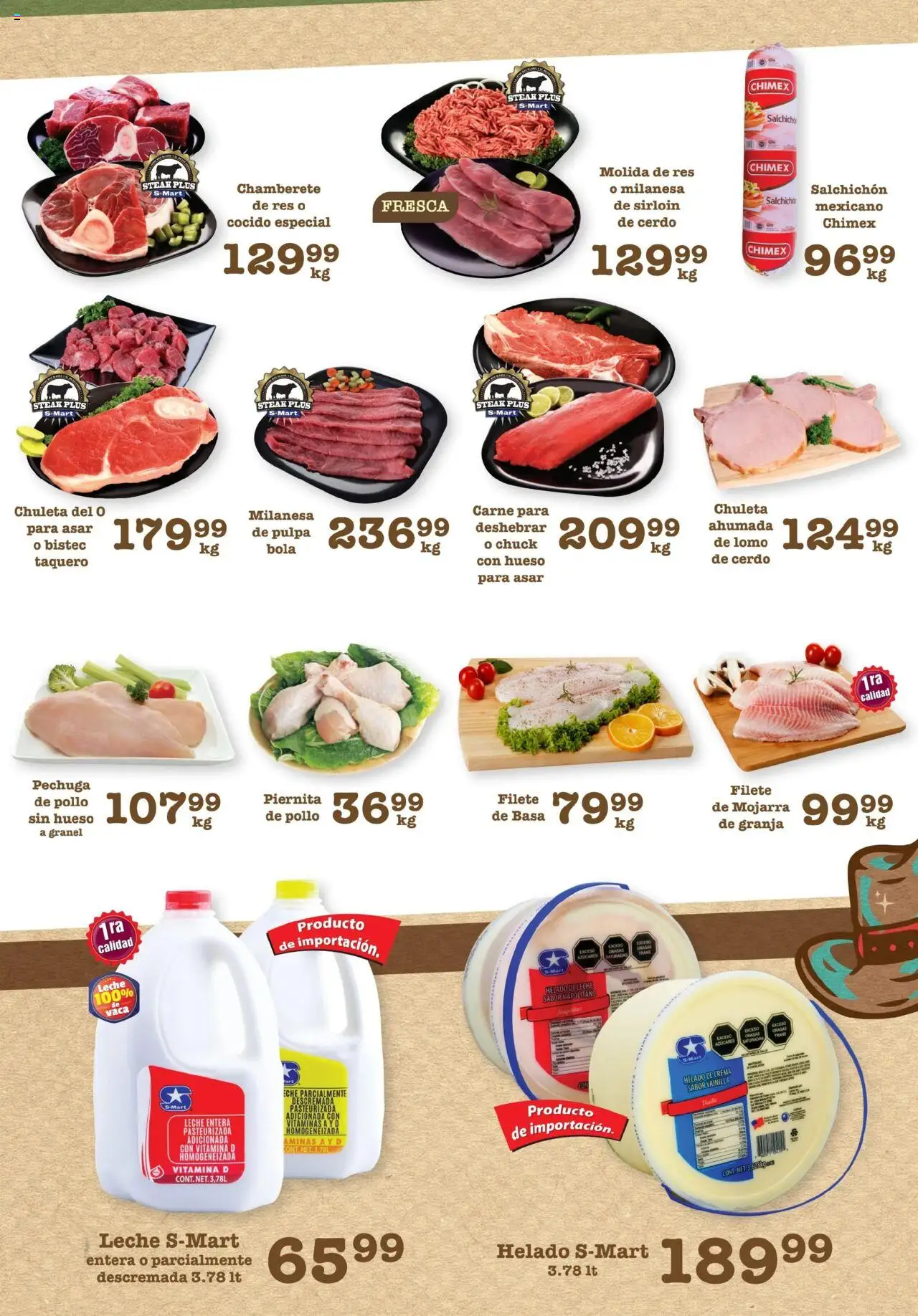 Nuevas ofertas de S-Mart válidas en toda la República Mexicana desde el 29.07.2025. ¡Encuentra las mejores ofertas en S-Mart - Folleto - Chihuahua! | Página: 4 | Productos: Crema, Cerdo, Res, Vitaminas