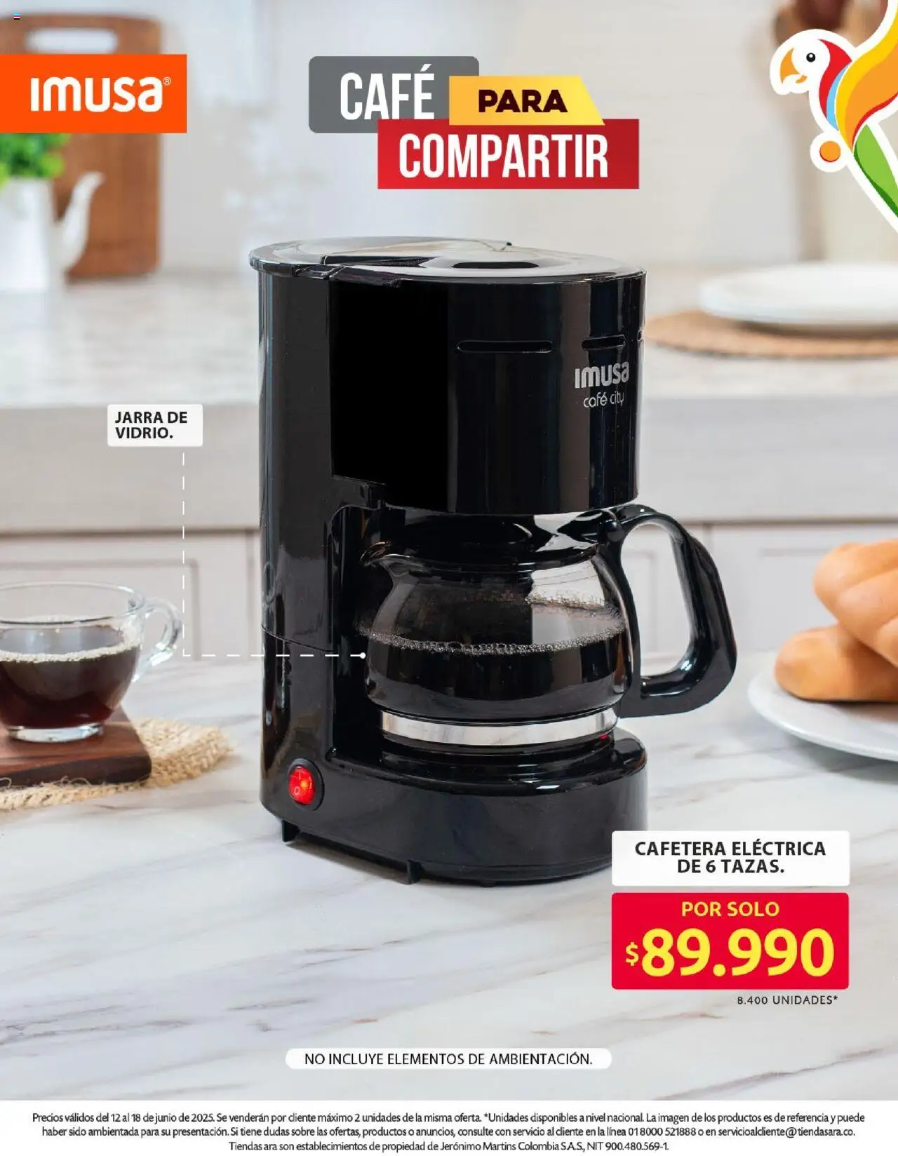 Ara revista - valida desde el 12.06.2025 | Página: 18 | Productos: Jarra, Cafetera, Sobre, Café