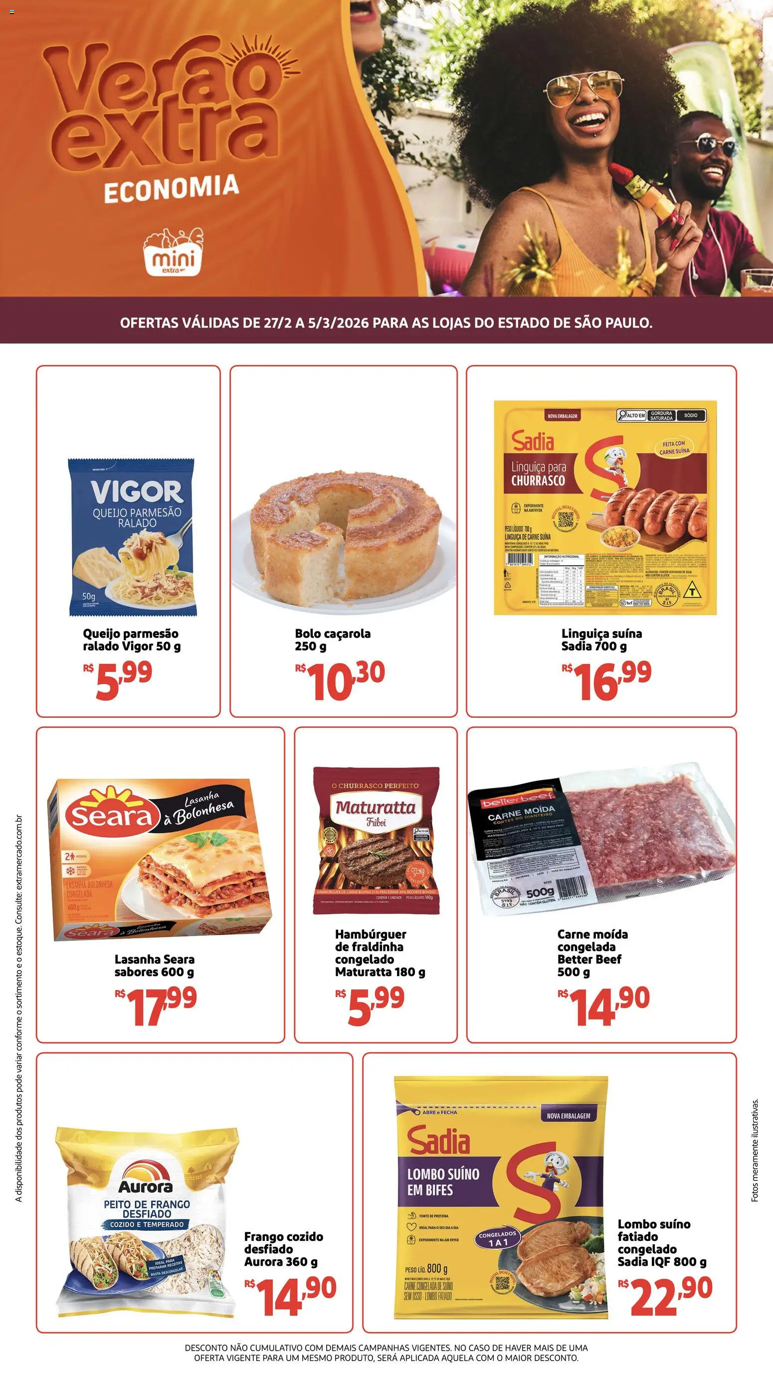 Mini Extra Folheto - válido de 27.02.2026 | Página: 1 | Produtos: Queijo, Carne, Carne moída, Soja