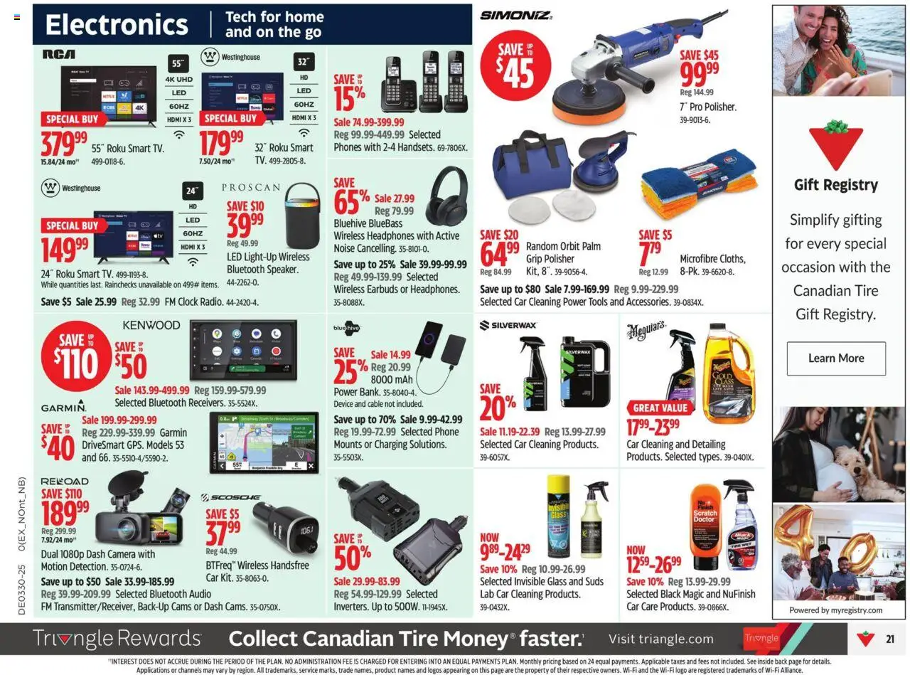 Canadian Tire flyer valid from 18.07.2025 | Page: 31 | Products: Phone, Audio, Headphones, Cable