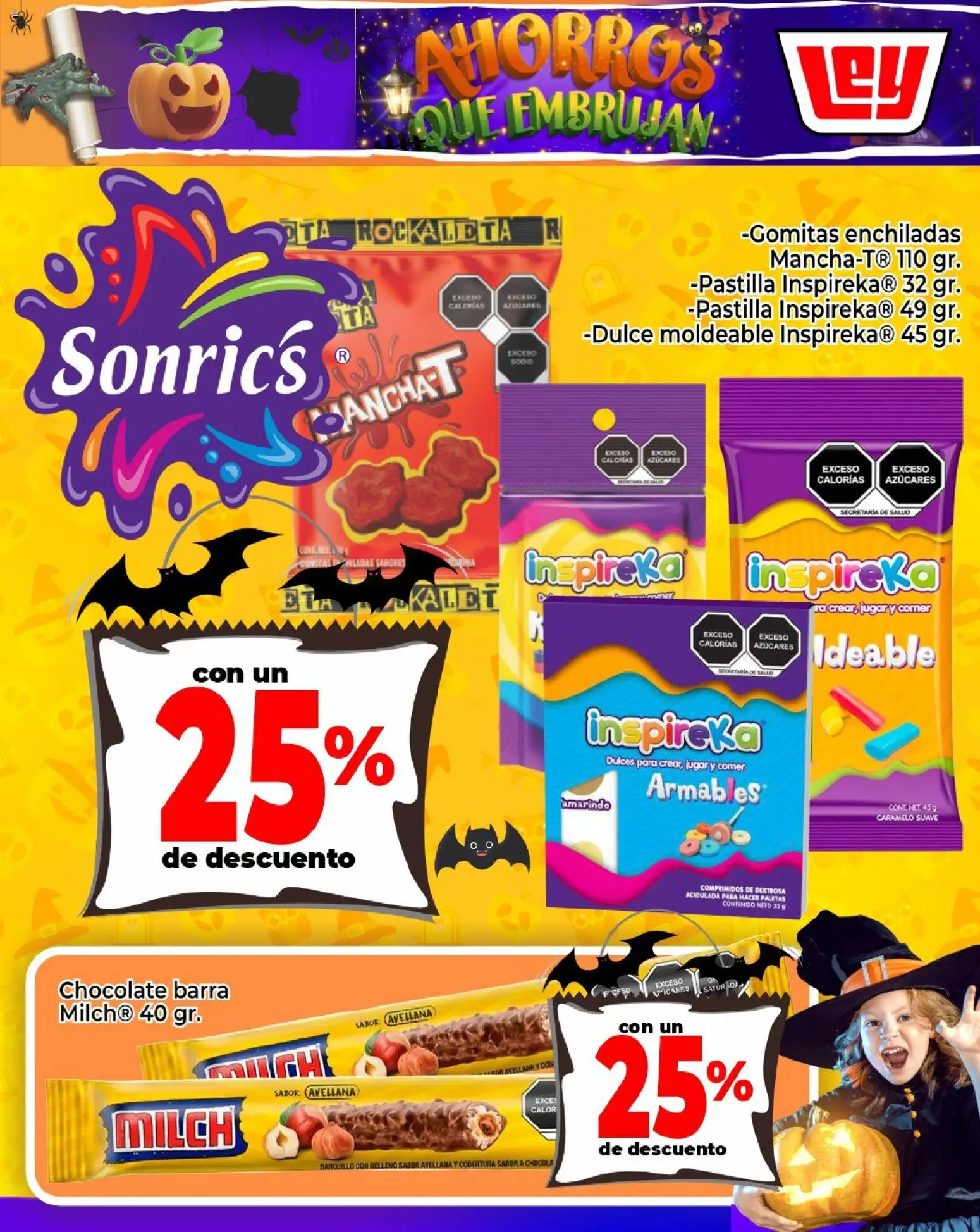 Nuevas ofertas de Casa Ley válidas en toda la República Mexicana desde el 24.10.2025. ¡Encuentra las mejores ofertas en Casa Ley Folleto Halloween! | Página: 18 | Productos: Chocolate, Dulces, Barra, Gomitas