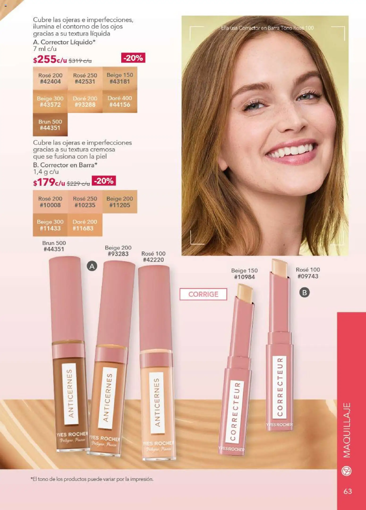 Nuevas ofertas de Yves Rocher válidas en toda la República Mexicana desde el 09.12.2025. ¡Encuentra las mejores ofertas en Yves Rocher campaña 17 2025! | Página: 63 | Productos: Contorno, Barra, Maquillaje, Corrector