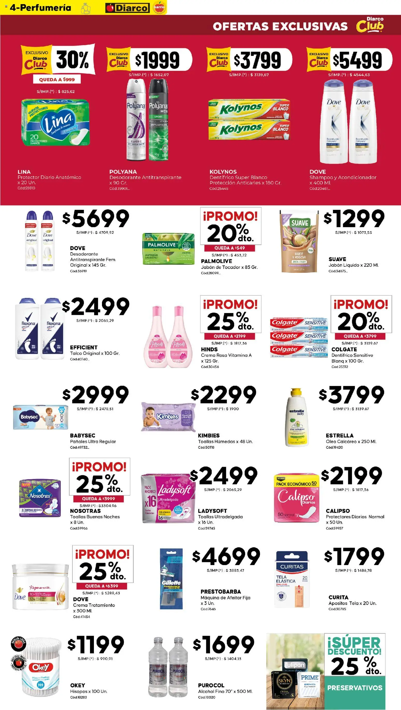 Diarco - Ofertas Diarco Barrio │ válido desde el 24.11.2025 | Página: 4 | Productos: Desodorante, Antitranspirante, Preservativos, Crema