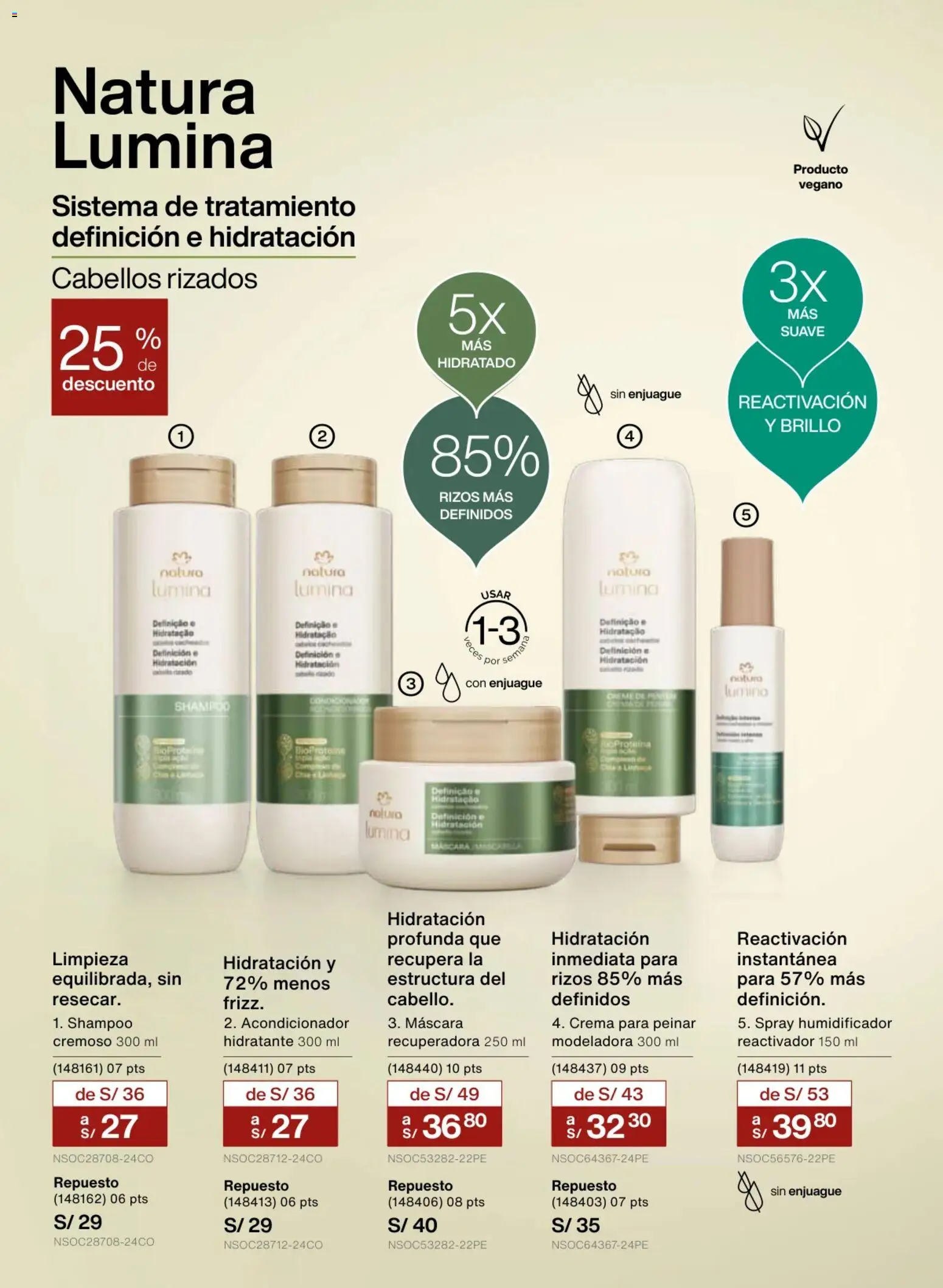 Catálogo Natura válido desde 18.02.2026 | Página: 123 | Productos: Máscara, Shampoo, Acondicionador, Crema