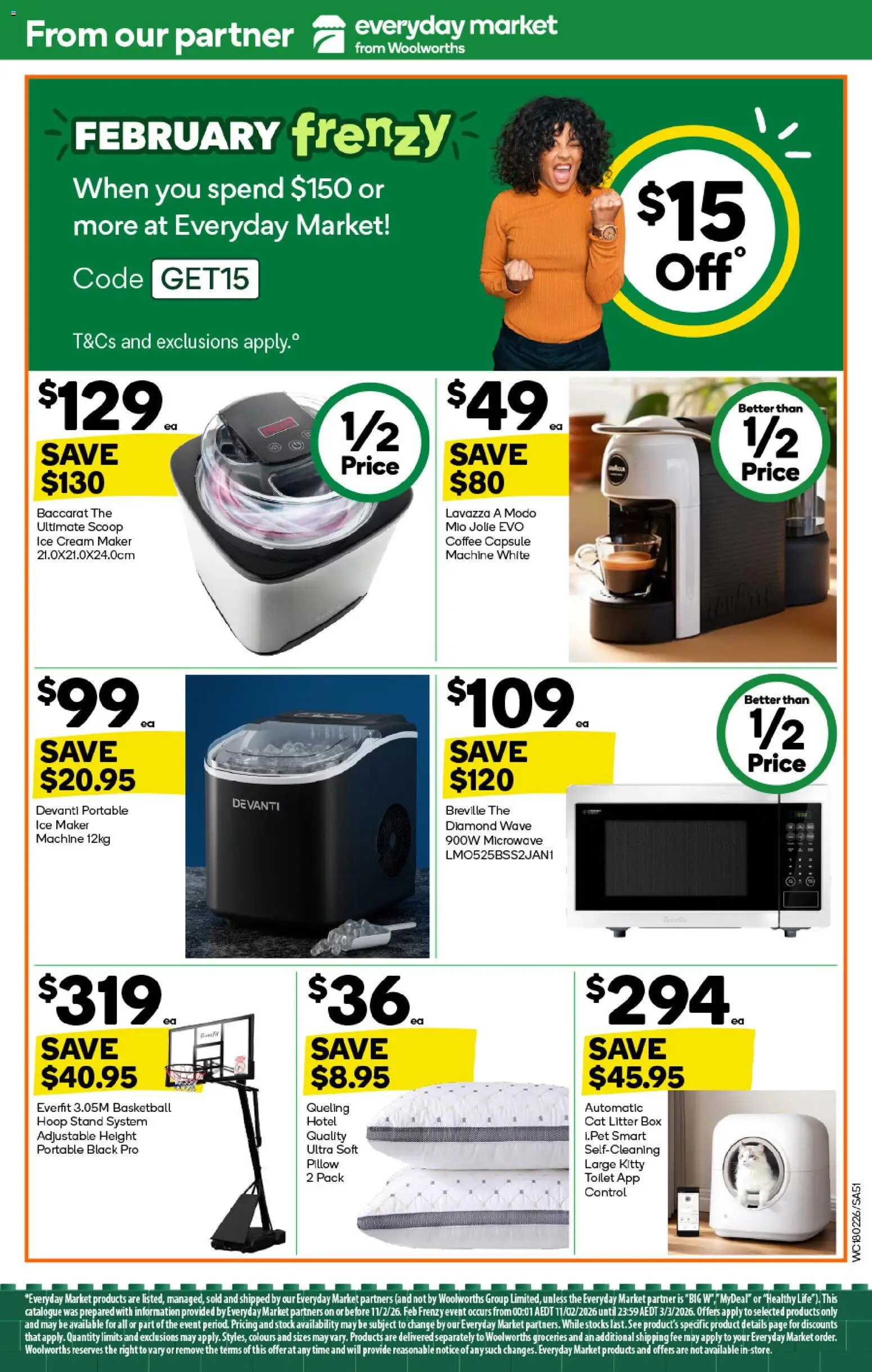Woolworths catalogue - valid from 18.02.2026 | Page: 51 | Products: Box, Cream, Ice cream, Portable