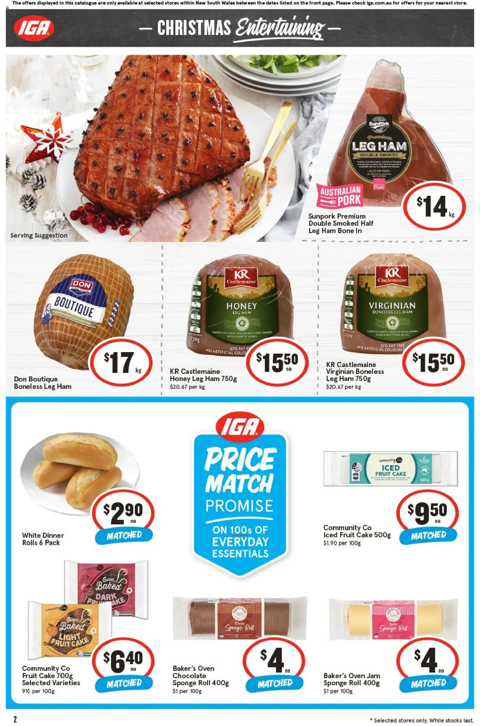 IGA catalogue - valid from 05.11.2025 | Page: 2 | Products: Chocolate, Honey, Pork, Sponge