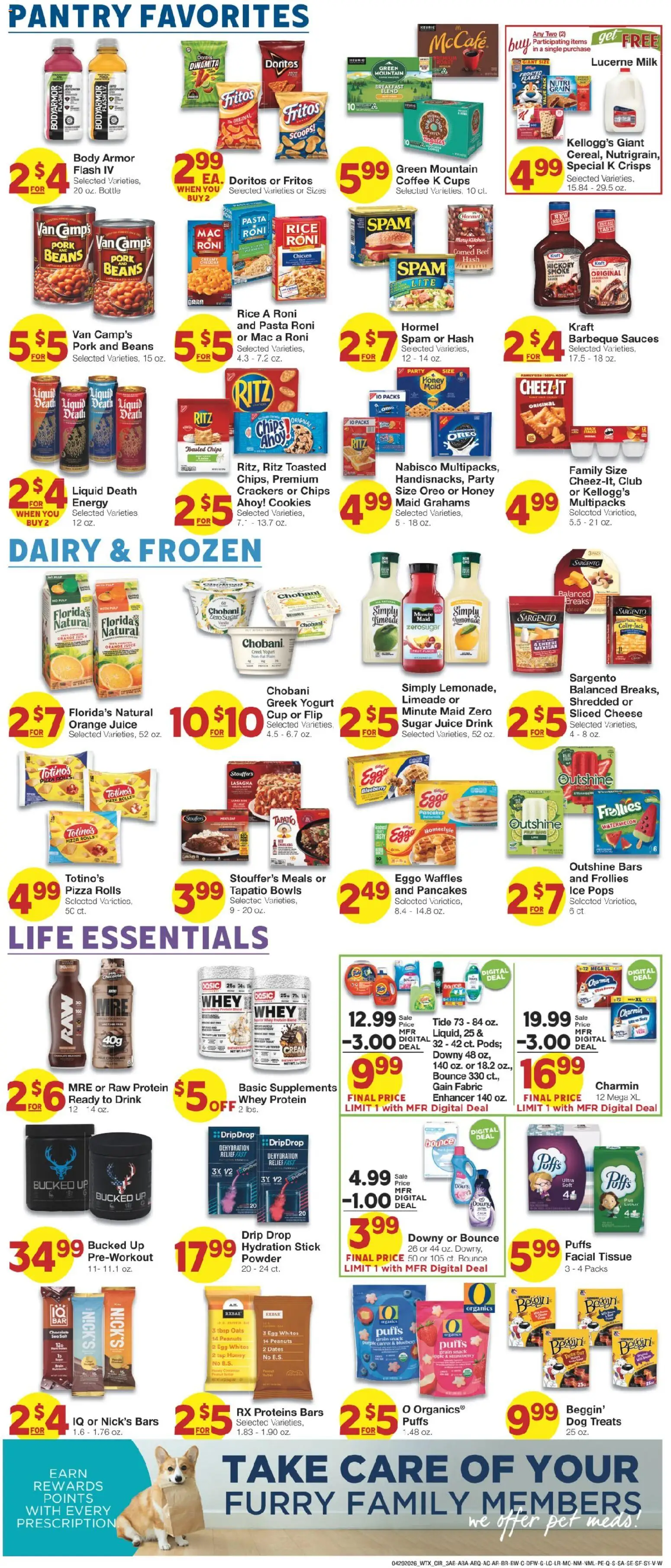 United Supermarkets Weekly Ad - valid from 28.04.2026 | Page: 3 | Products: Powder, Milk, Cheese, Yogurt