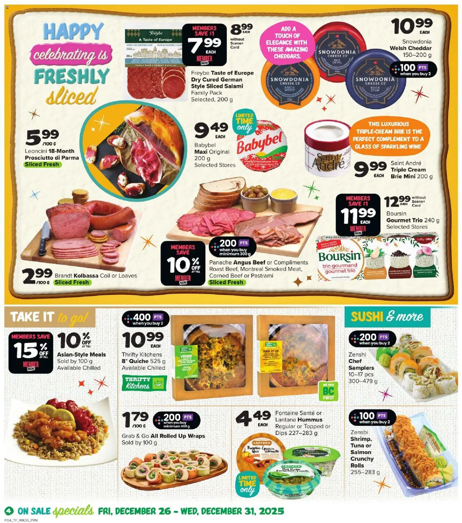 Thrifty Foods flyer valid from 26.12.2025 | Page: 7 | Products: Beef, Cream, Cheese, Wine