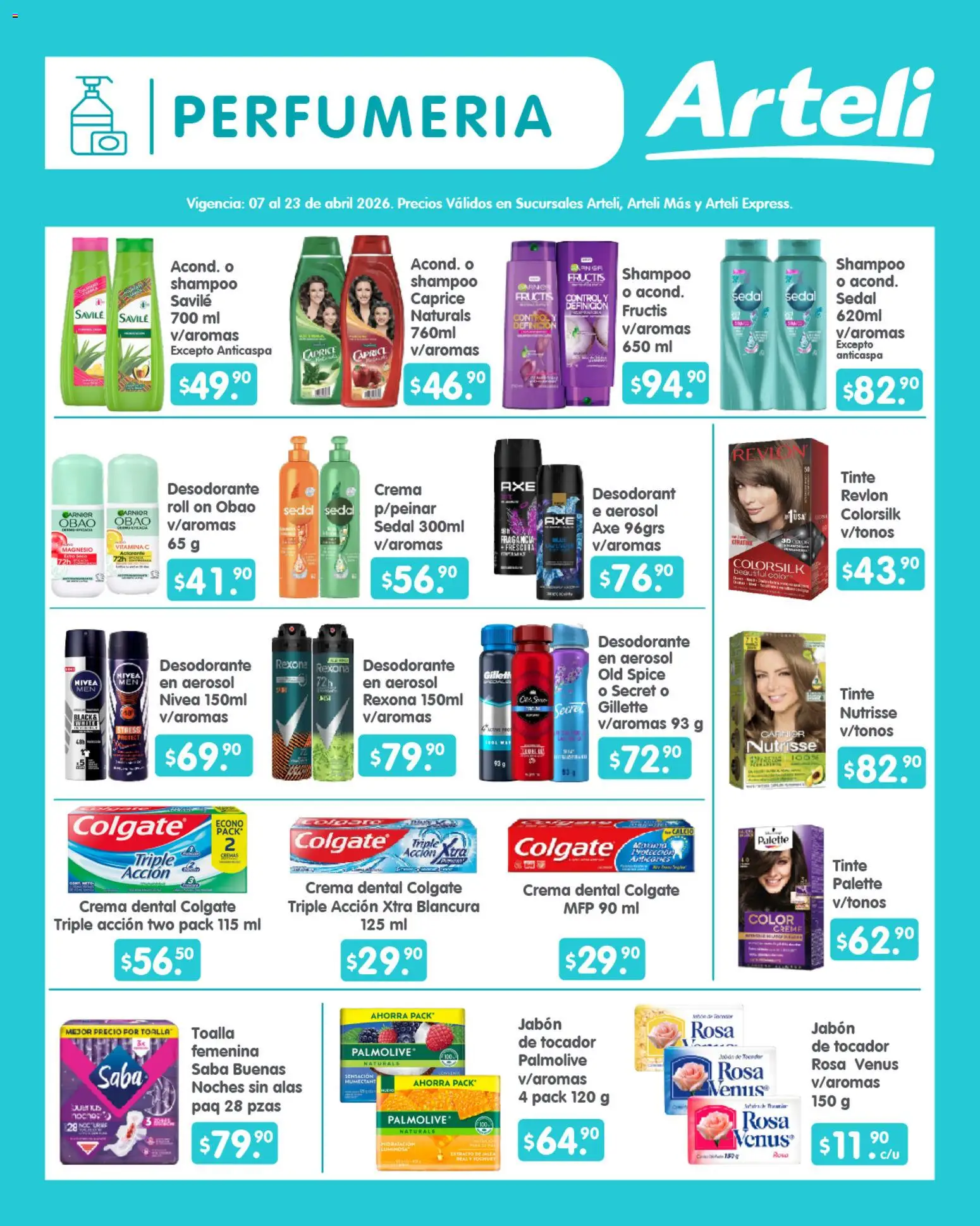 Nuevas ofertas de Arteli válidas en toda la República Mexicana desde el 07.04.2026. ¡Encuentra las mejores ofertas en Arteli folleto Quincenal! | Página: 13 | Productos: Crema, Toalla, Fragancia, Jabón