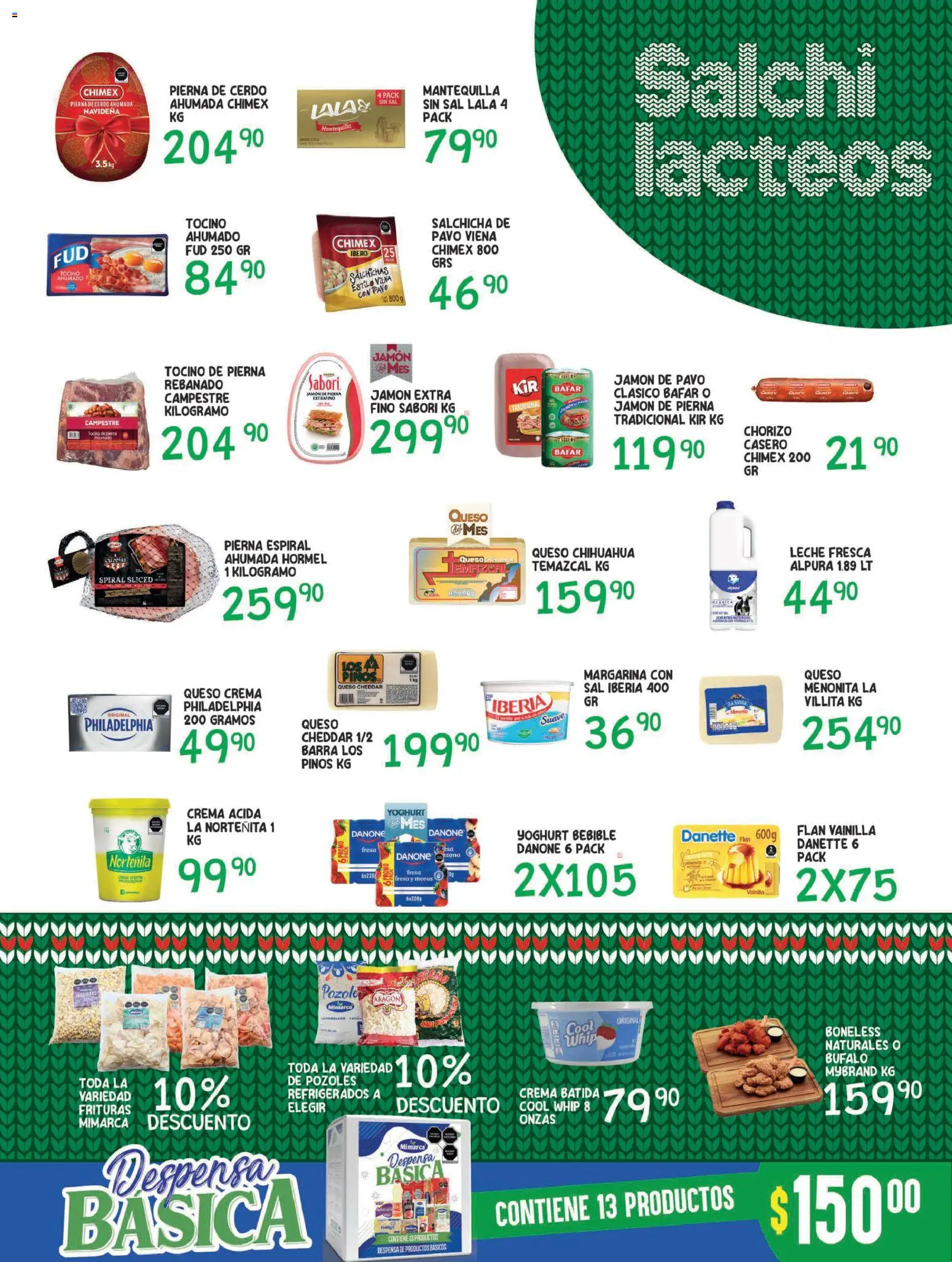 Nuevas ofertas de Alsuper válidas en toda la República Mexicana desde el 09.12.2025. ¡Encuentra las mejores ofertas en Alsuper folleto Saltillo! | Página: 3 | Productos: Queso crema, Mantequilla, Queso, Cerdo