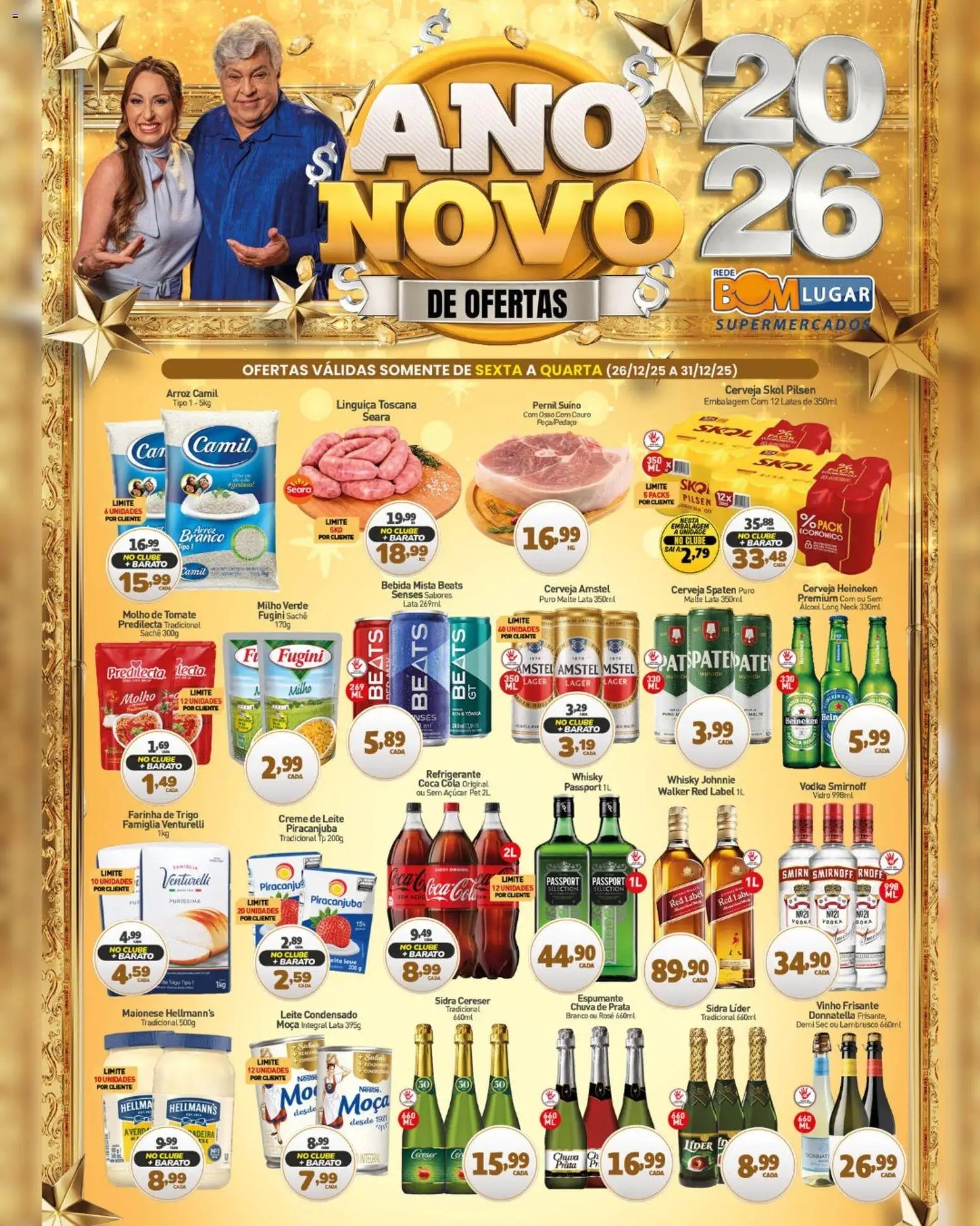 Rede Bom Lugar Folheto - válido de 26.12.2025 | Página: 1 | Produtos: Molho de tomate, Cerveja, Heineken, Bebida