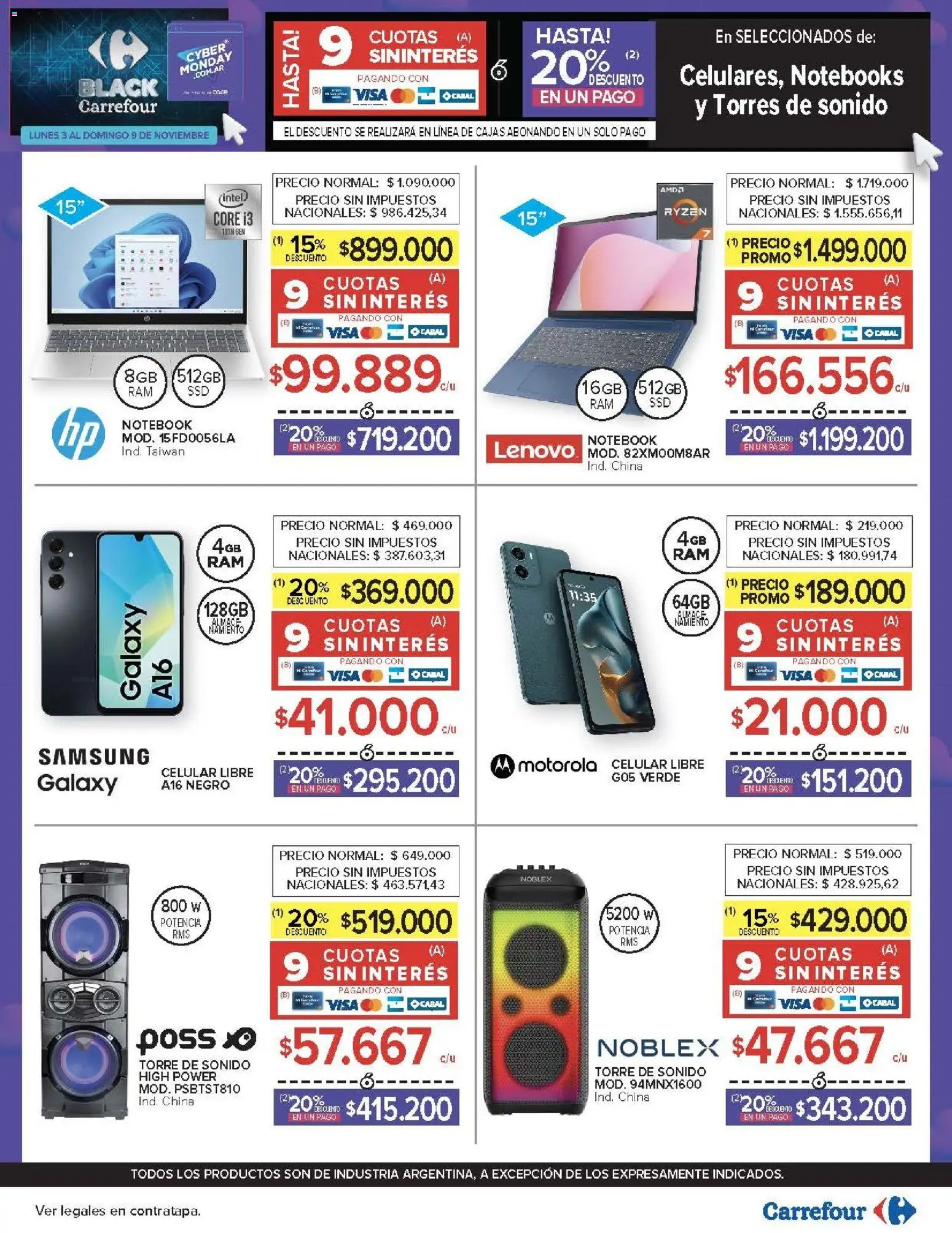 Carrefour - Black Friday │ válido desde el 03.11.2025 | Página: 27 | Productos: Notebook