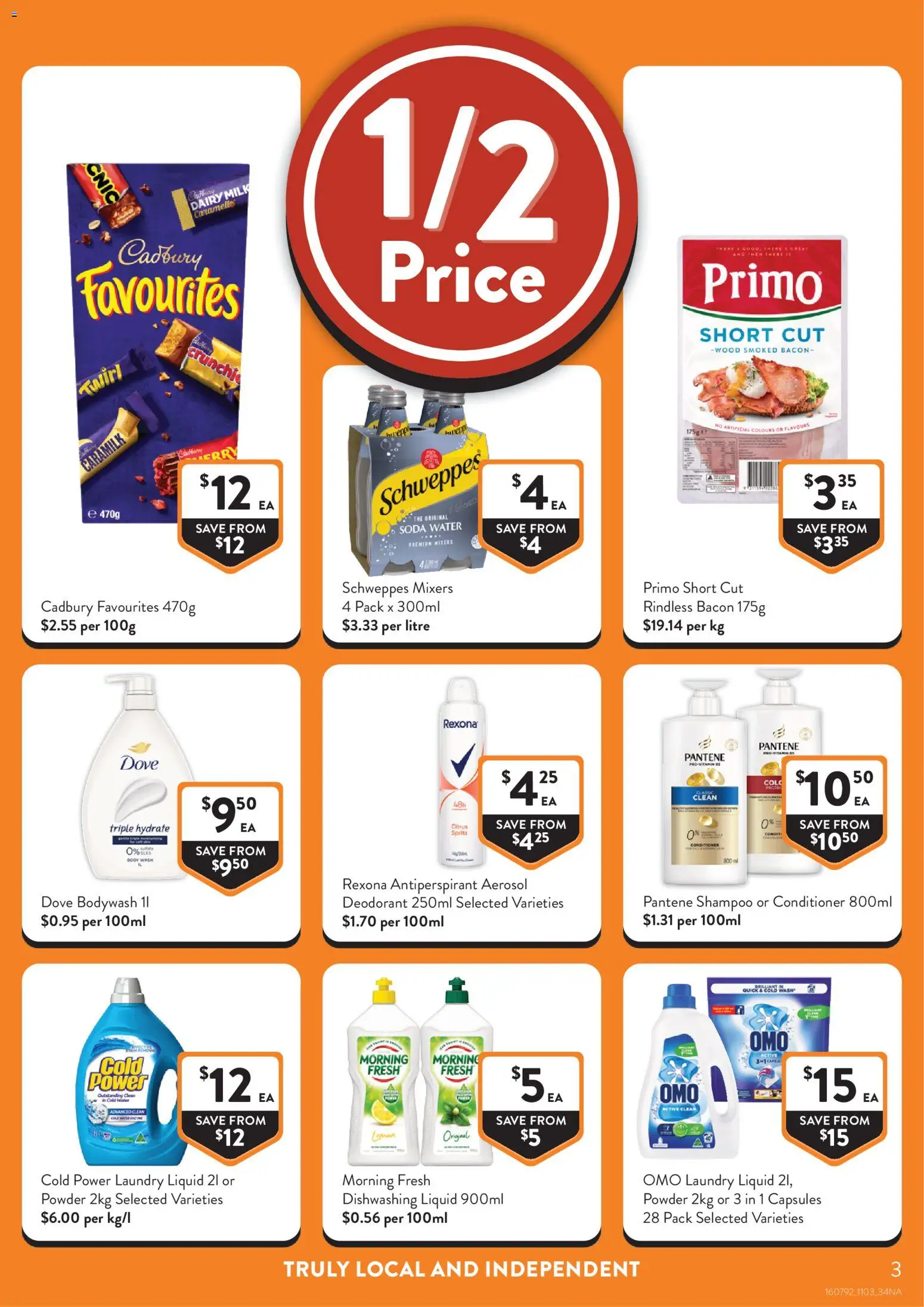 Foodworks catalogue - valid from 11.03.2026 | Page: 3 | Products: Powder, Shampoo, Lemon, Laundry