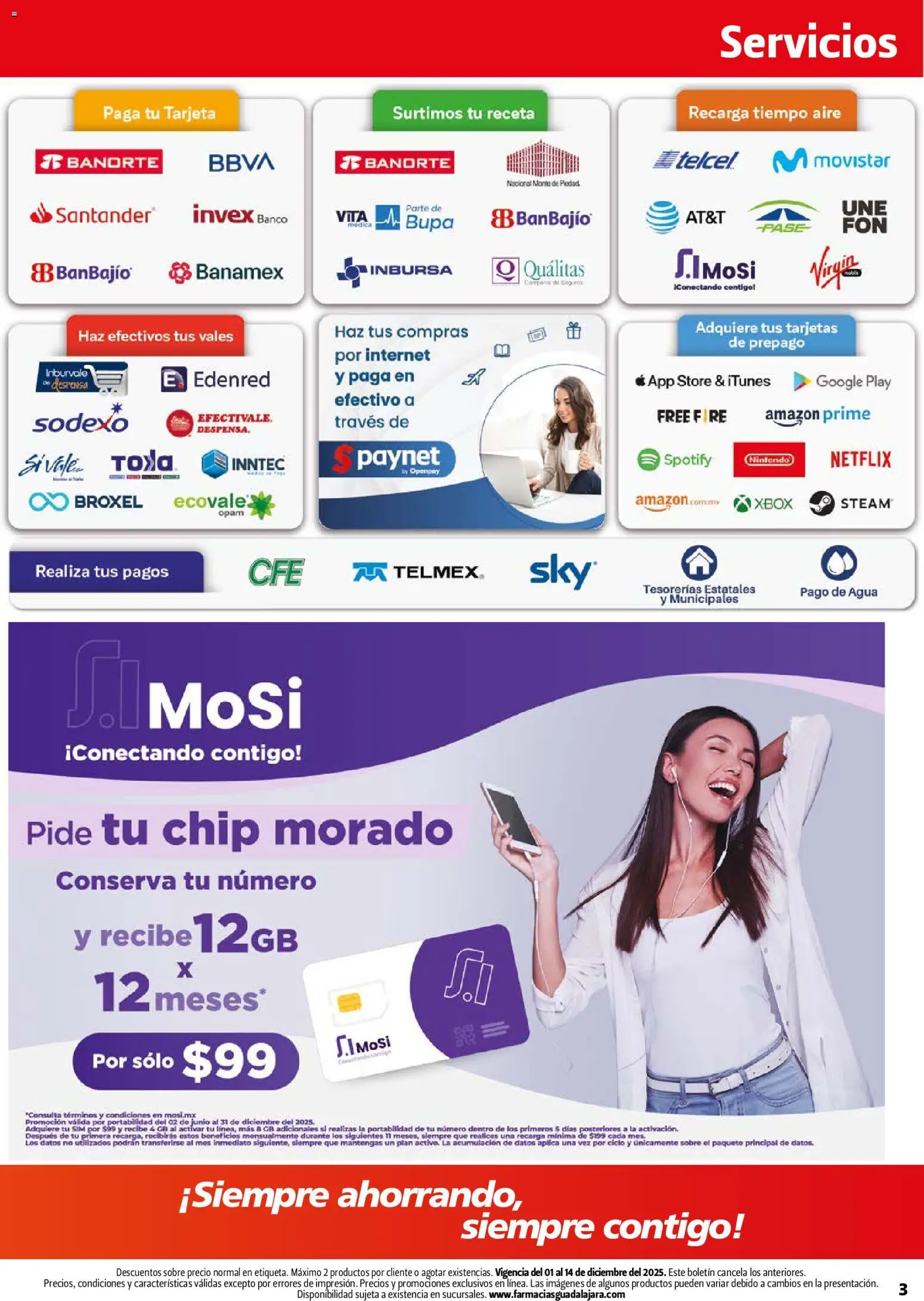 Nuevas ofertas de Farmacia Guadalajara válidas en toda la República Mexicana desde el 01.12.2025. ¡Encuentra las mejores ofertas en Farmacia Guadalajara catálogo! | Página: 3