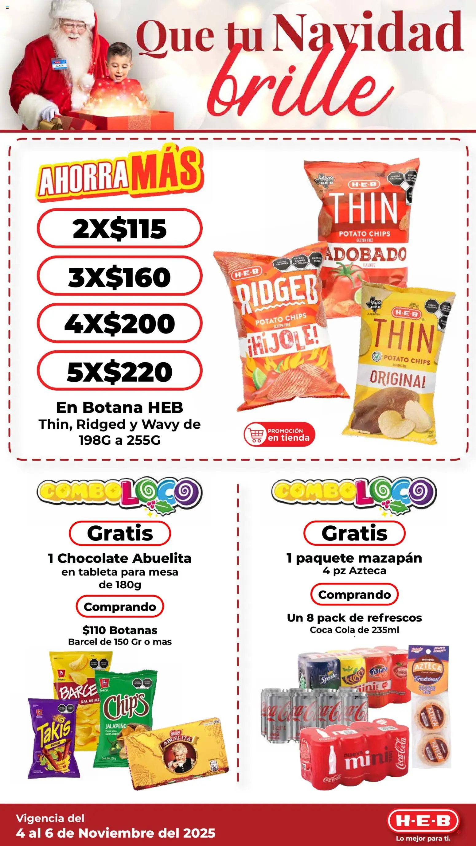 Nuevas ofertas de H-E-B válidas en toda la República Mexicana desde el 04.11.2025. ¡Encuentra las mejores ofertas en H-E-B folleto! | Página: 4 | Productos: Sal, Chocolate, Mesa, Tableta
