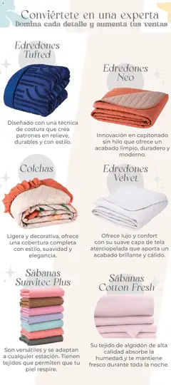 Nuevas ofertas de Colchas Concord válidas en toda la República Mexicana desde el 01.05.2025. ¡Encuentra las mejores ofertas en Colchas Concord catálogo! | Página: 3 | Productos: Algodón, Té, Sabanas