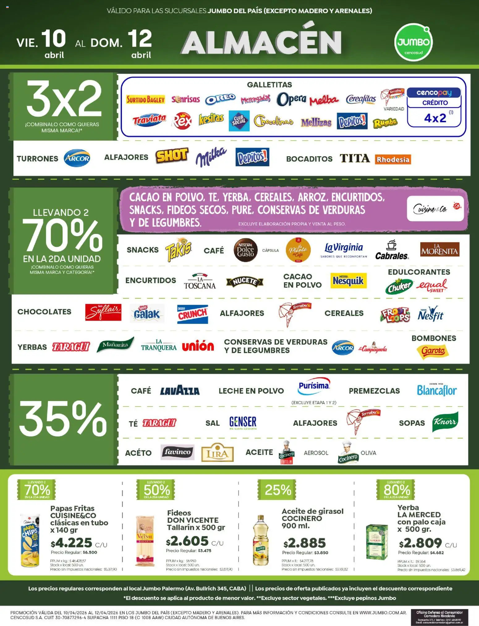 Jumbo - Ofertas | Neuquén │ válido desde el 10.04.2026 | Página: 2 | Productos: Yerba, Oliva, Leche, Planta