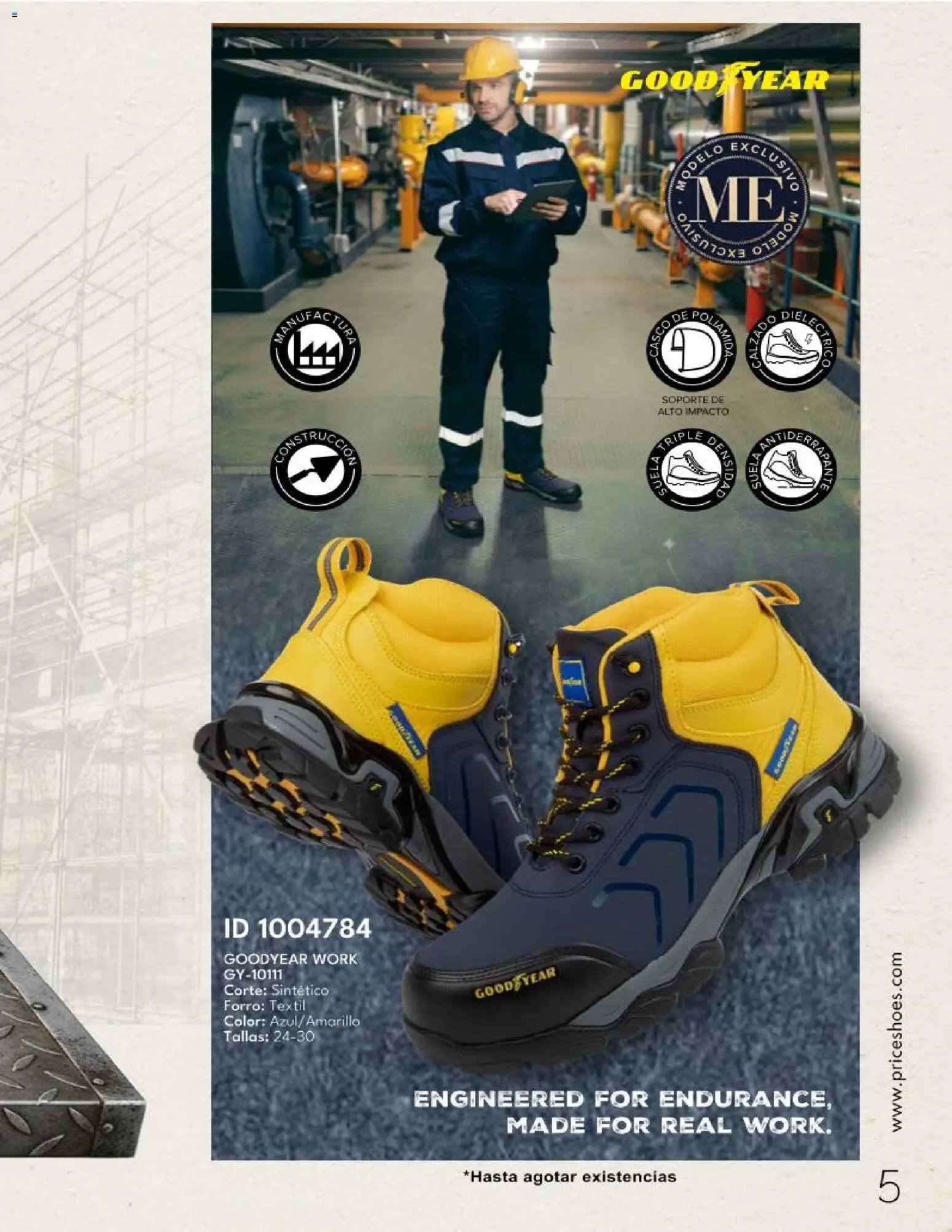 Nuevas ofertas de Price Shoes válidas en toda la República Mexicana desde el 30.12.2025. ¡Encuentra las mejores ofertas en Price Shoes catálogo Trabajo y Servicio! | Página: 5