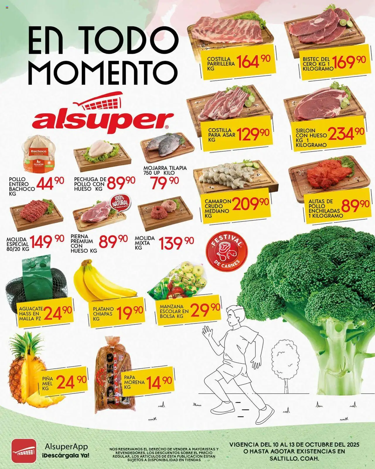 Nuevas ofertas de Alsuper válidas en toda la República Mexicana desde el 10.10.2025. ¡Encuentra las mejores ofertas en Alsuper - Folleto Saltillo! | Página: 1 | Productos: Plátano, Papa, Bolsa, Malla