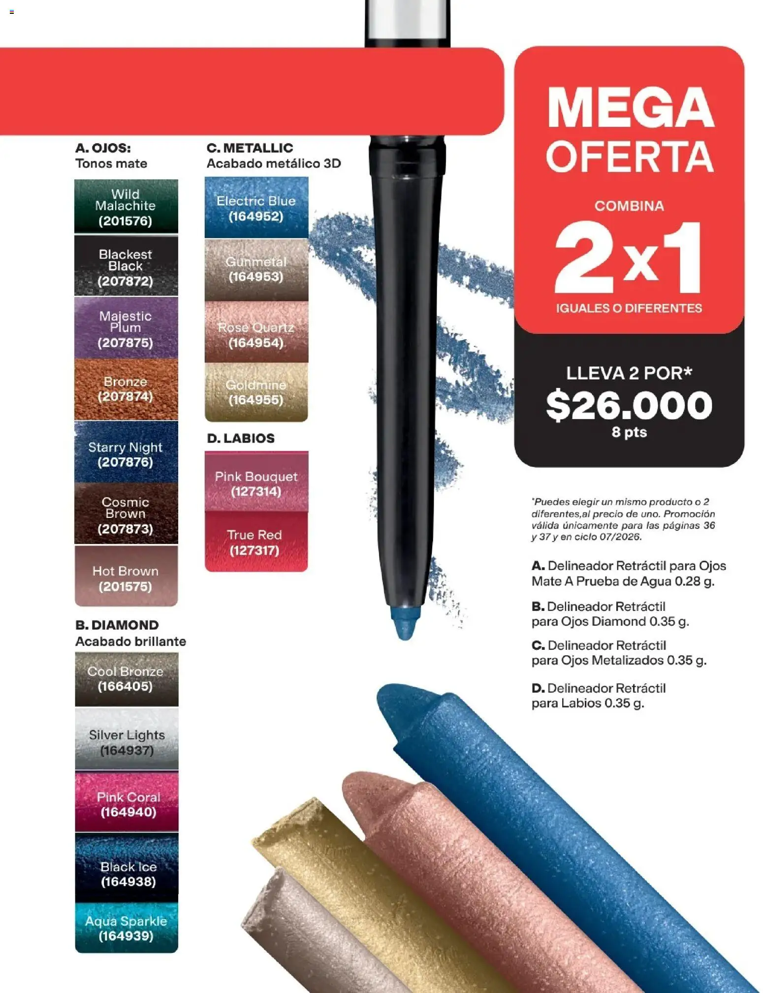 Avon revista - valida desde el 25.03.2026 | Página: 212 | Productos: Agua, Delineador