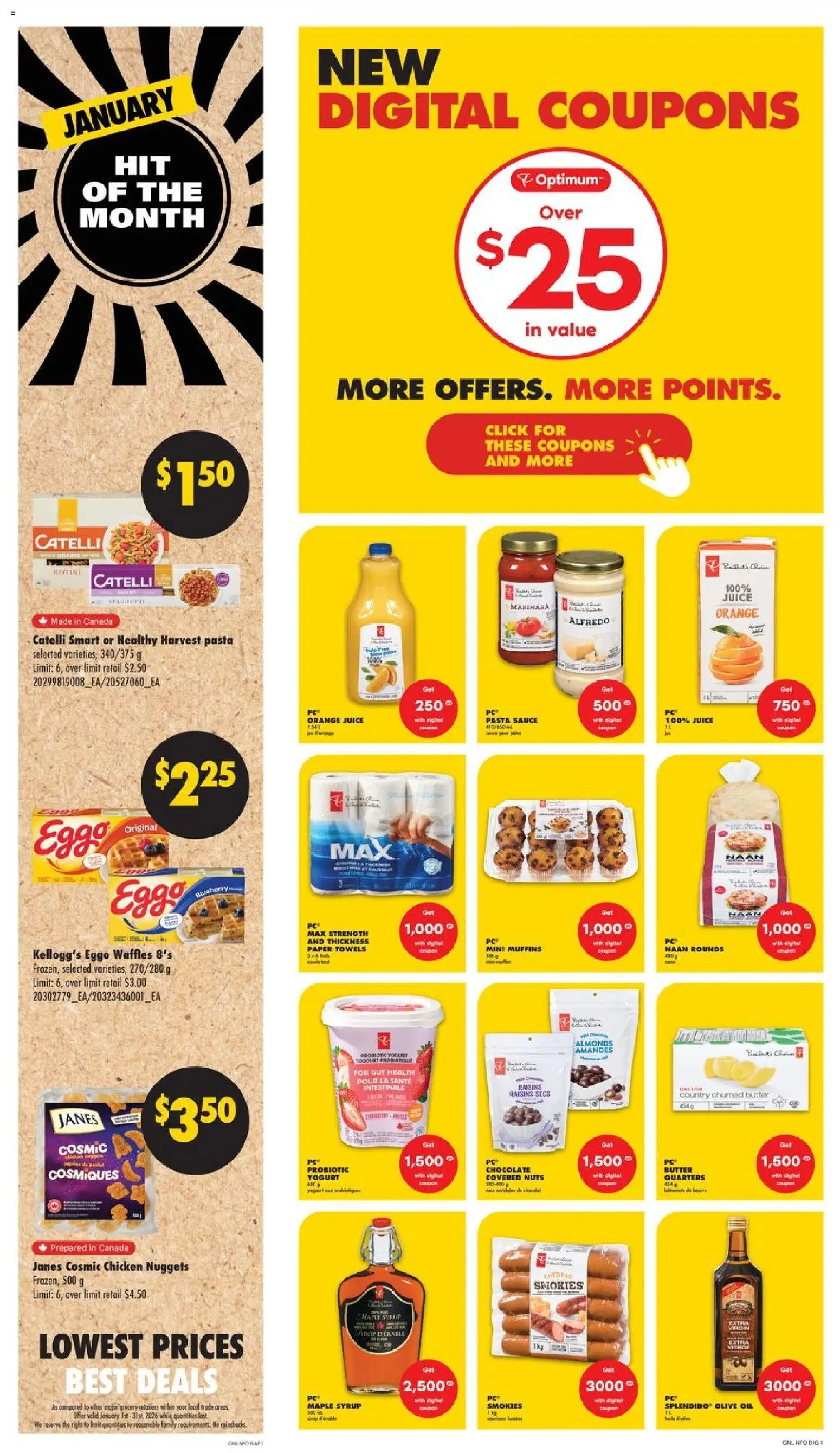 No Frills flyer valid from 15.01.2026 | Page: 5 | Products: Pasta, Butter, Yogurt, Bread