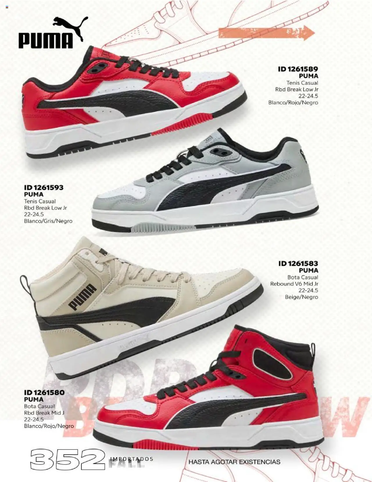 Nuevas ofertas de Price Shoes válidas en toda la República Mexicana desde el 18.10.2025. ¡Encuentra las mejores ofertas en Price Shoes catálogo Fall Importados segunda! | Página: 352 | Productos: Tenis