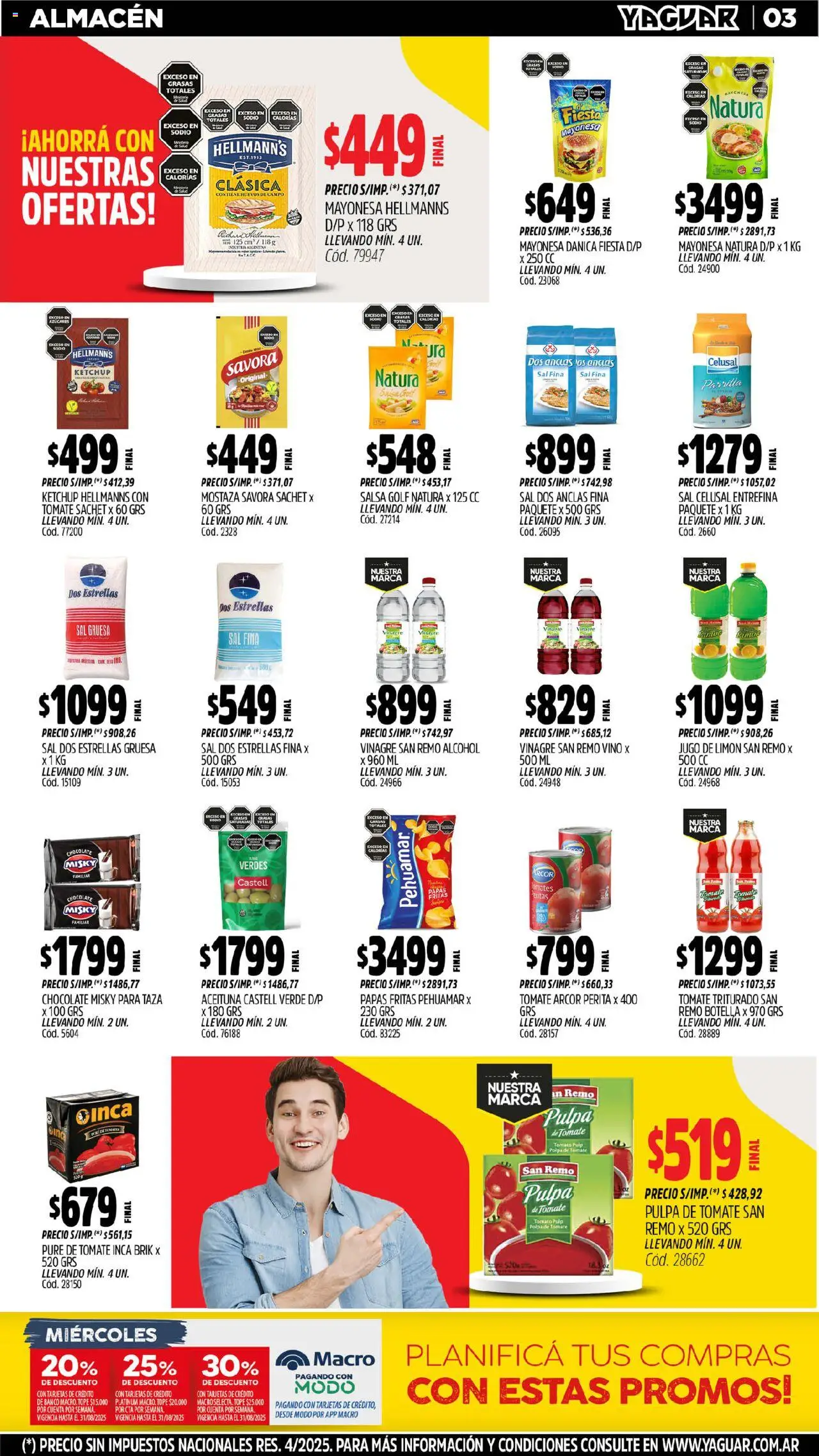 Yaguar - General Roca │ válido desde el 18.08.2025 | Página: 3 | Productos: Parrilla, Limón, Huevos, Chocolate