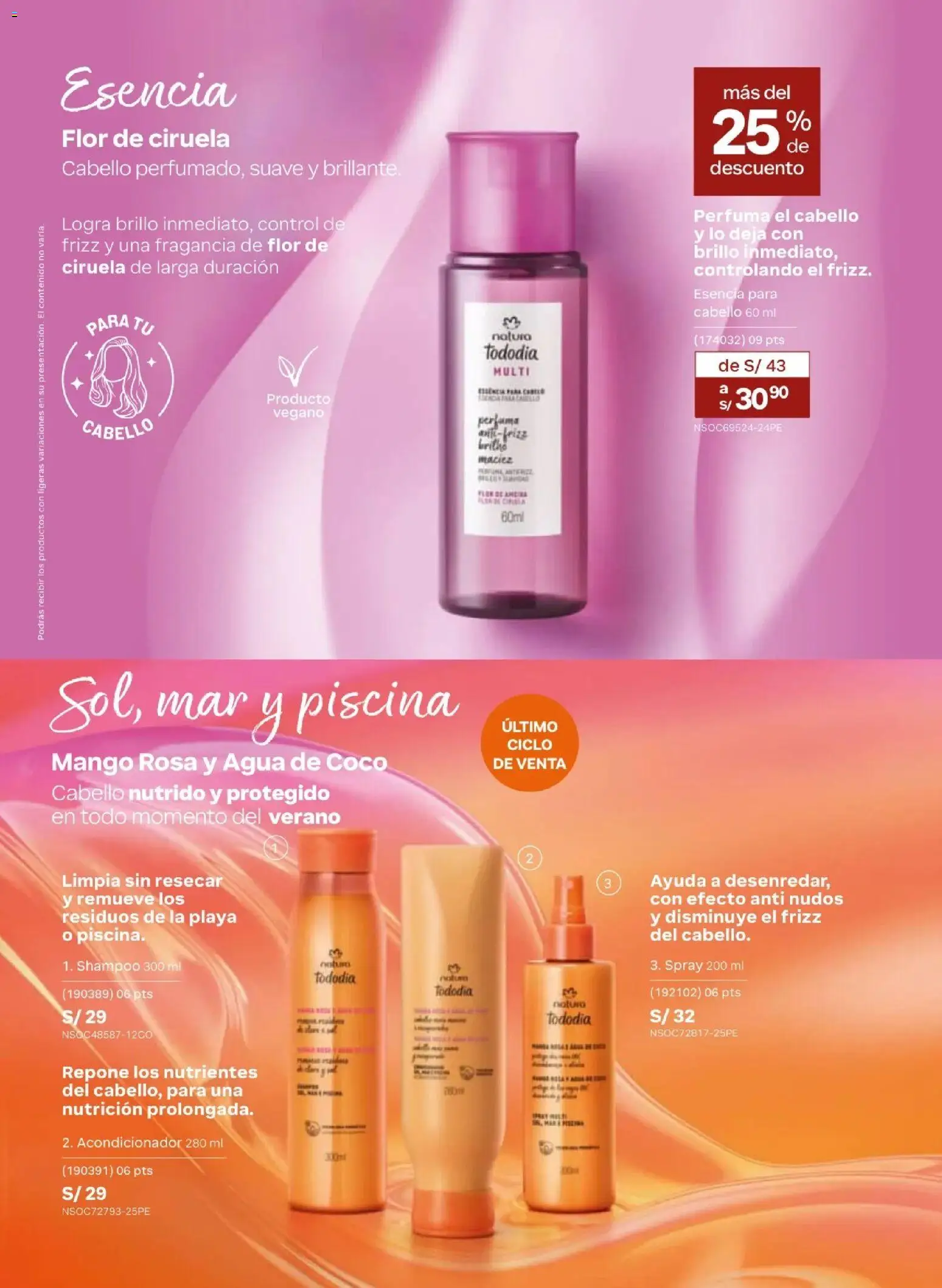 Catálogo Natura válido desde 31.03.2026 | Página: 132 | Productos: Shampoo, Acondicionador, Fragancia