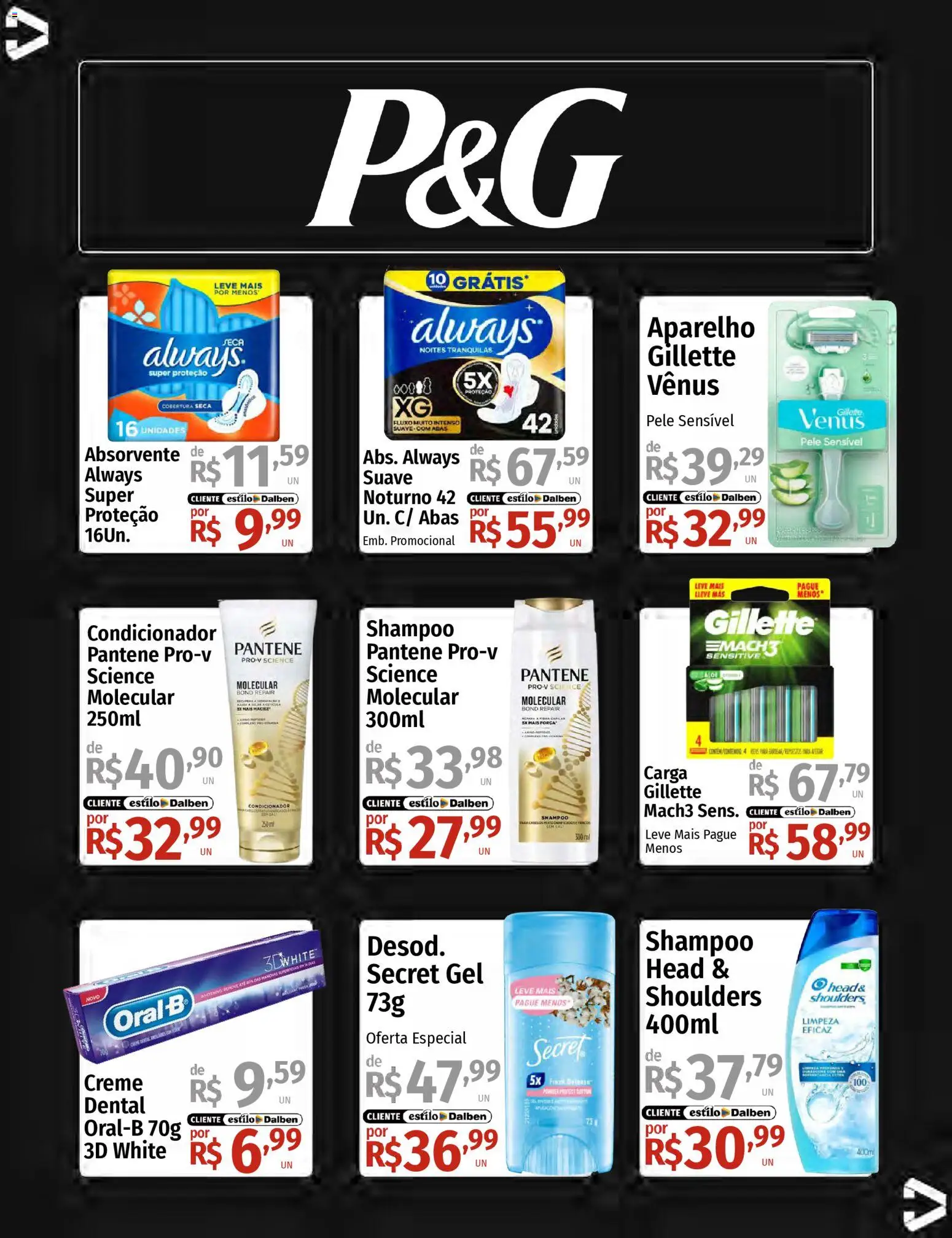 Supermercado Dalben Folheto - válido de 12.02.2026 | Página: 33 | Produtos: Condicionador, Creme, Creme dental, Absorvente