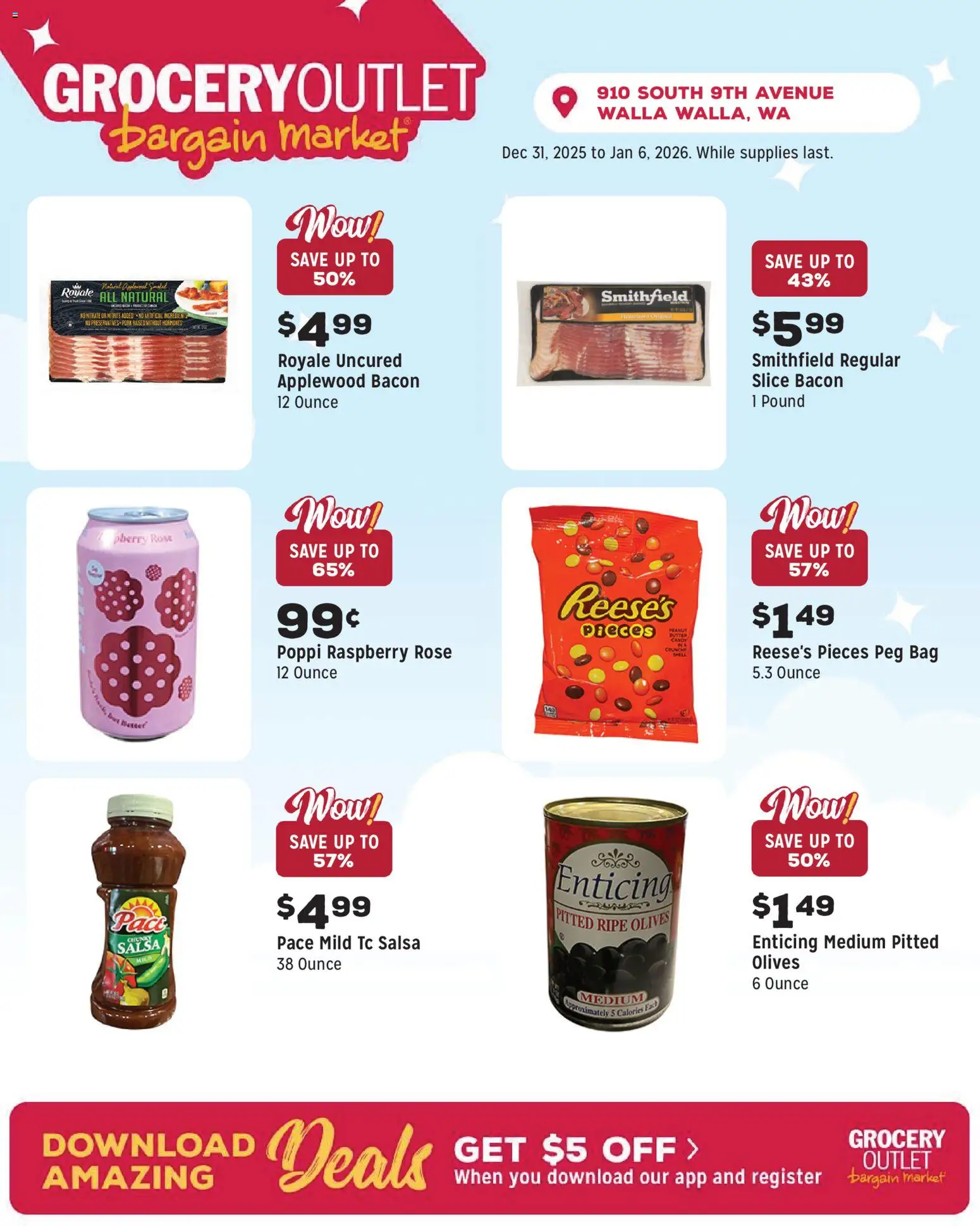Grocery Outlet Weekly Ad - WA - valid from 31.12.2025 | Page: 9 | Products: Pork, Raspberry, Bag