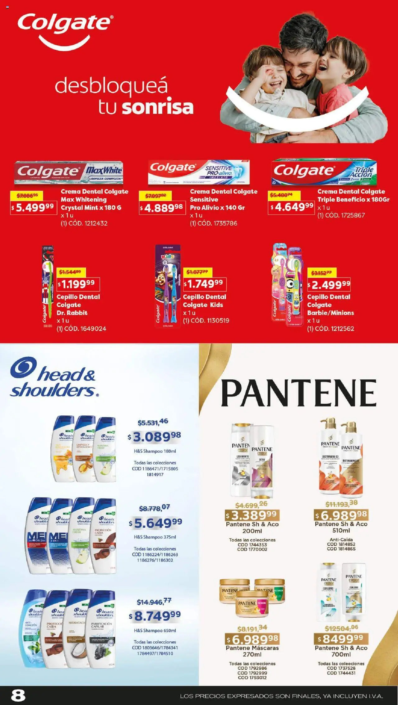 Makro ofertas │ válido desde el 18.09.2025 | Página: 8 | Productos: Cepillo, Shampoo, Manzana, Crema